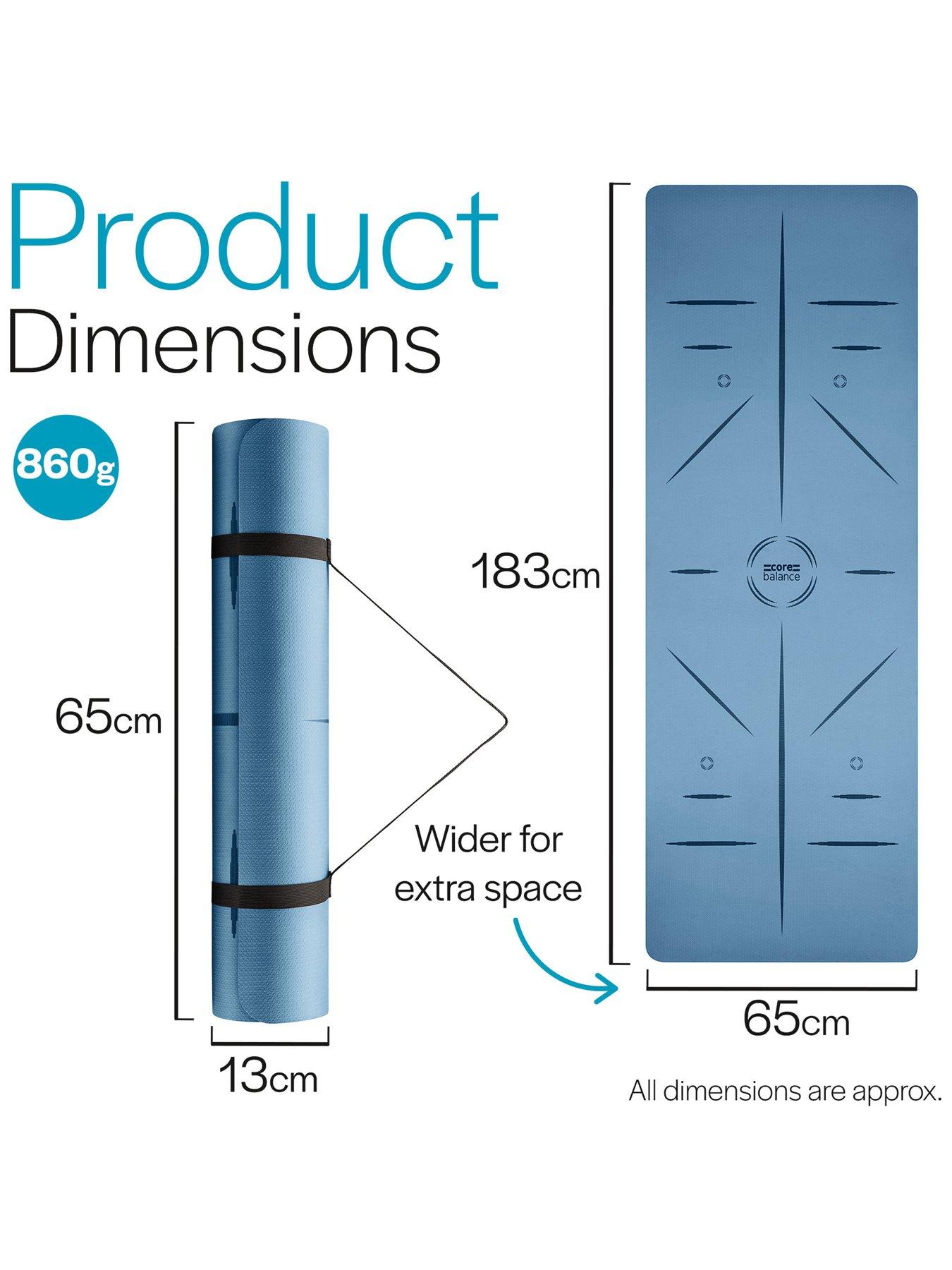 Image 4 of 6 of Core Balance TPE Alignment Yoga Mat (Blue)