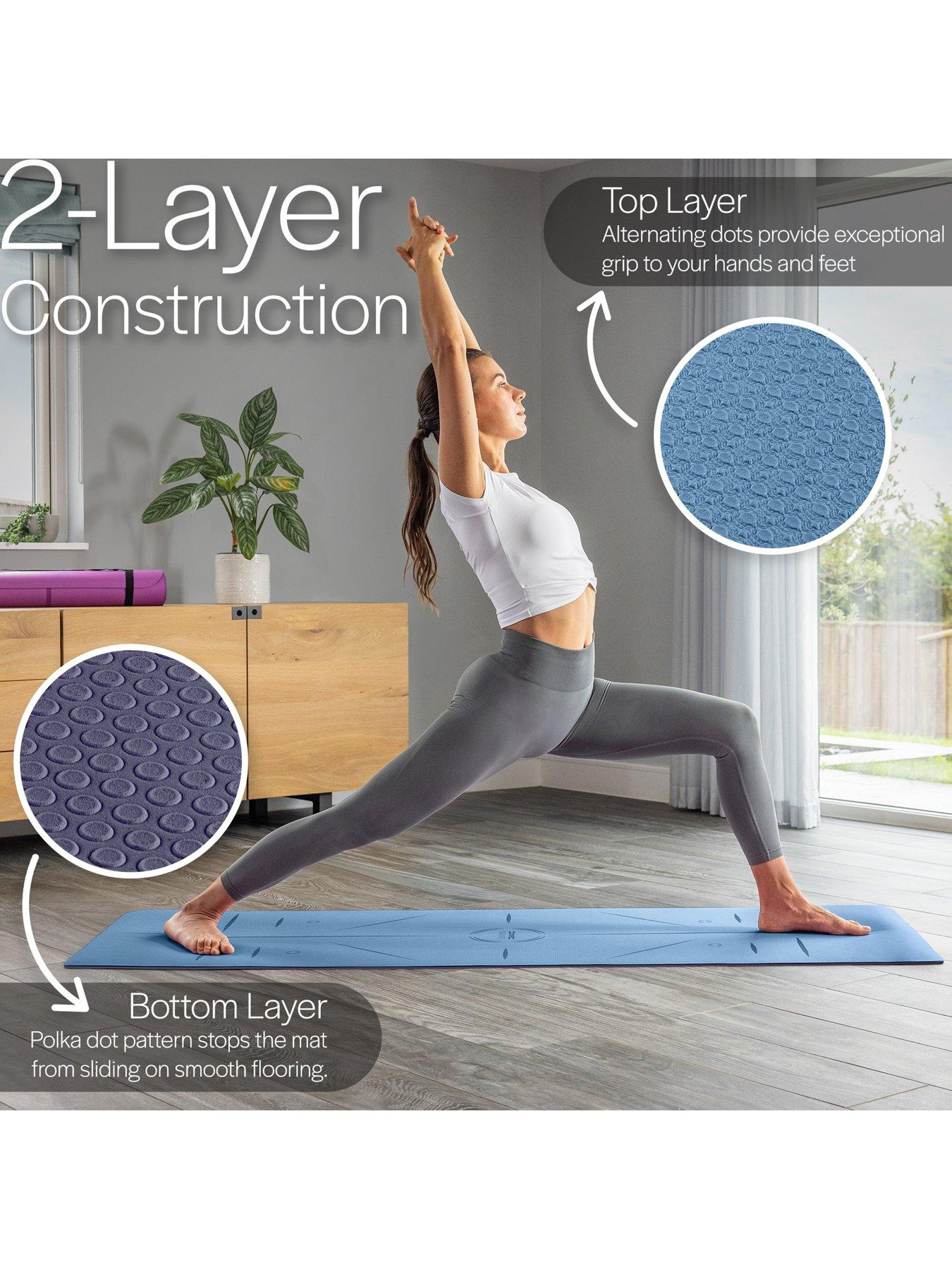 Image 6 of 6 of Core Balance TPE Alignment Yoga Mat (Blue)