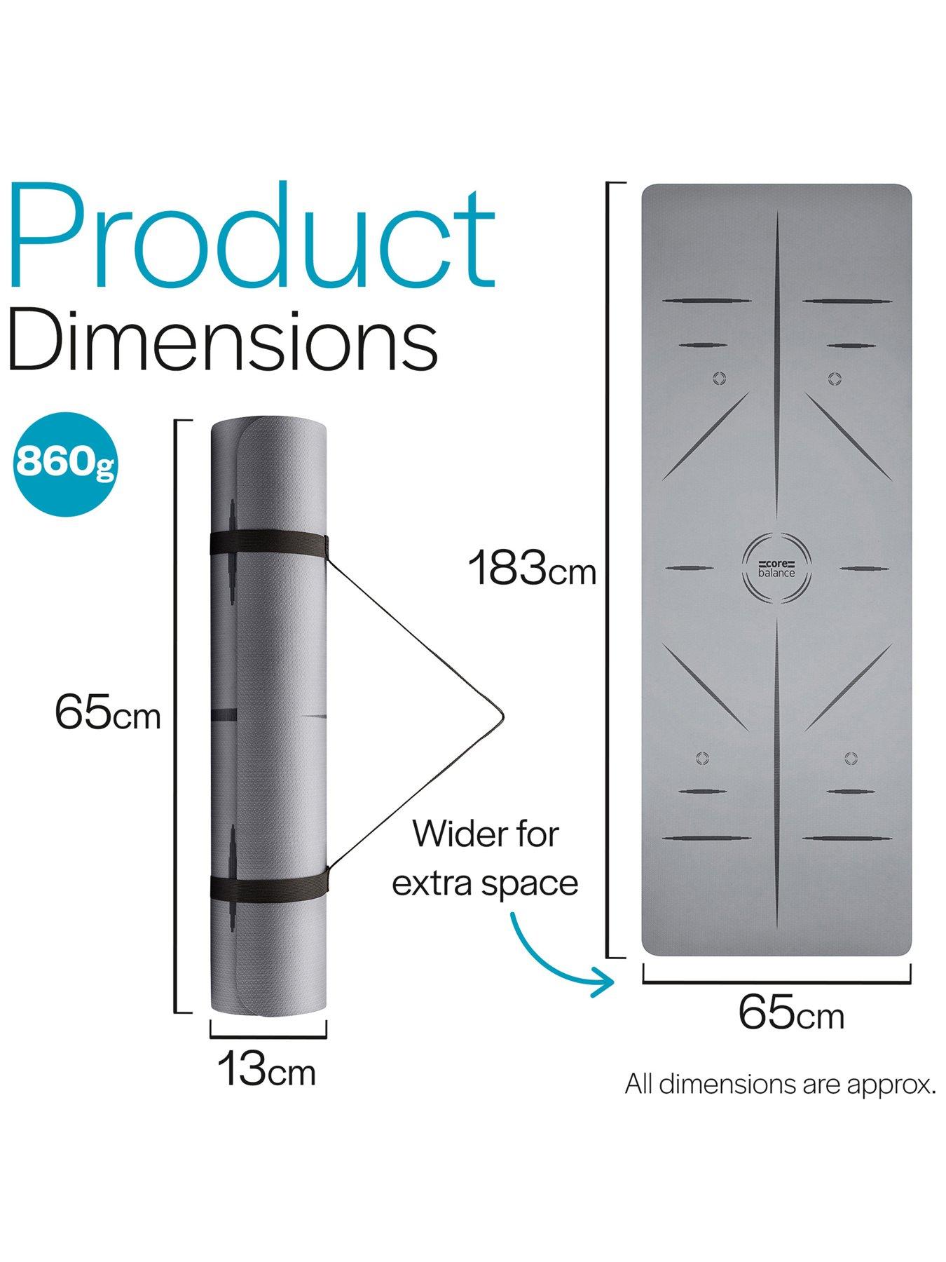 Image 4 of 6 of Core Balance TPE Alignment Yoga Mat (Grey)