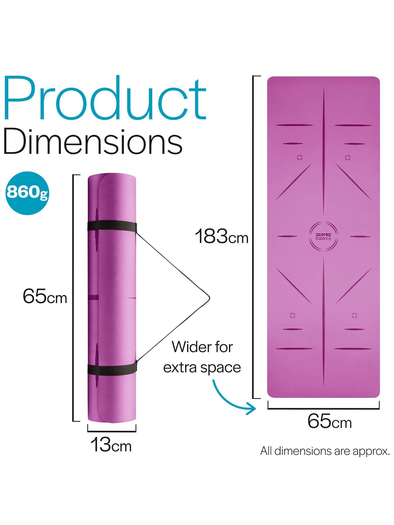 Core Balance TPE Alignment Yoga Mat (Purple) | Very