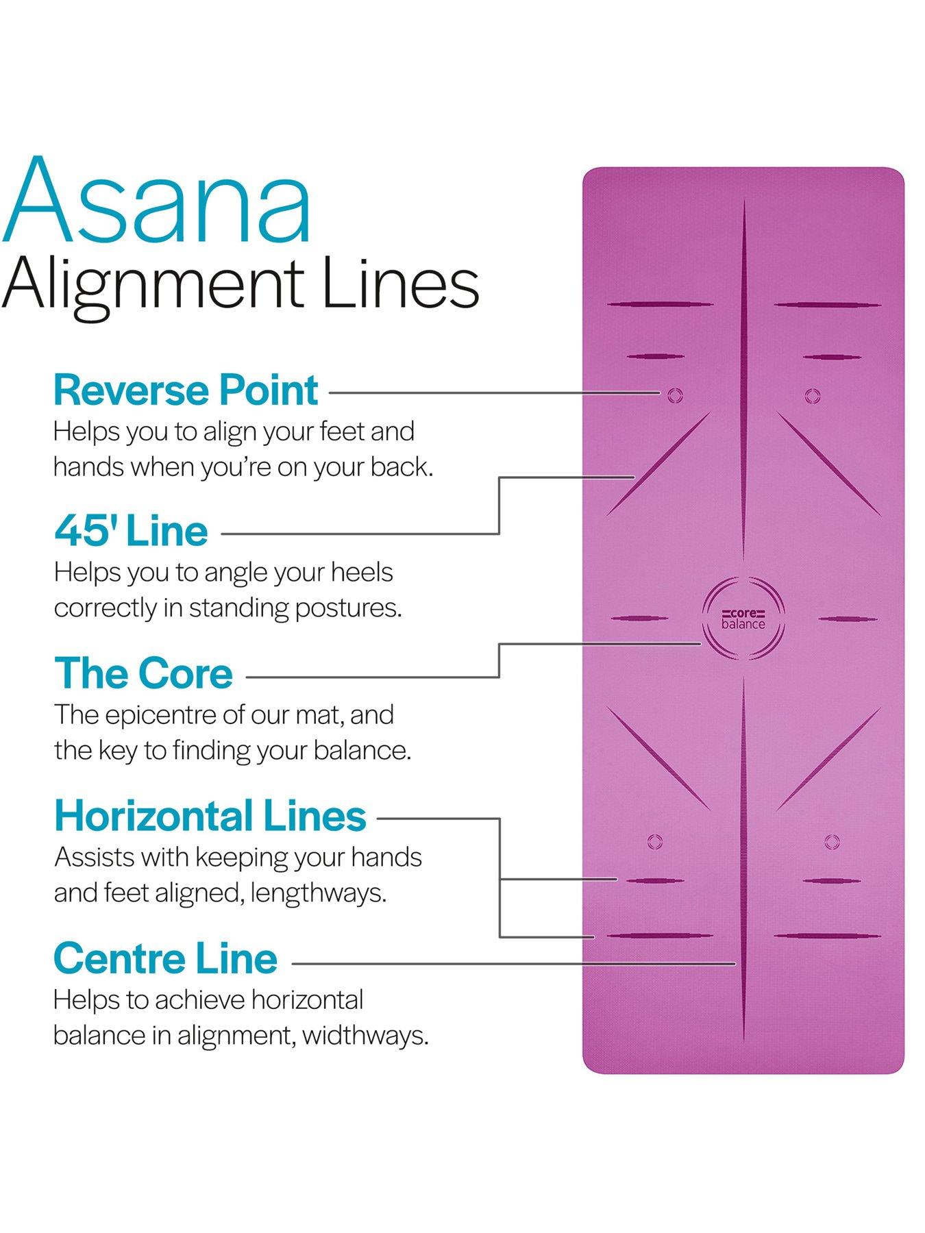 Core Balance TPE Alignment Yoga Mat (Purple) | Very