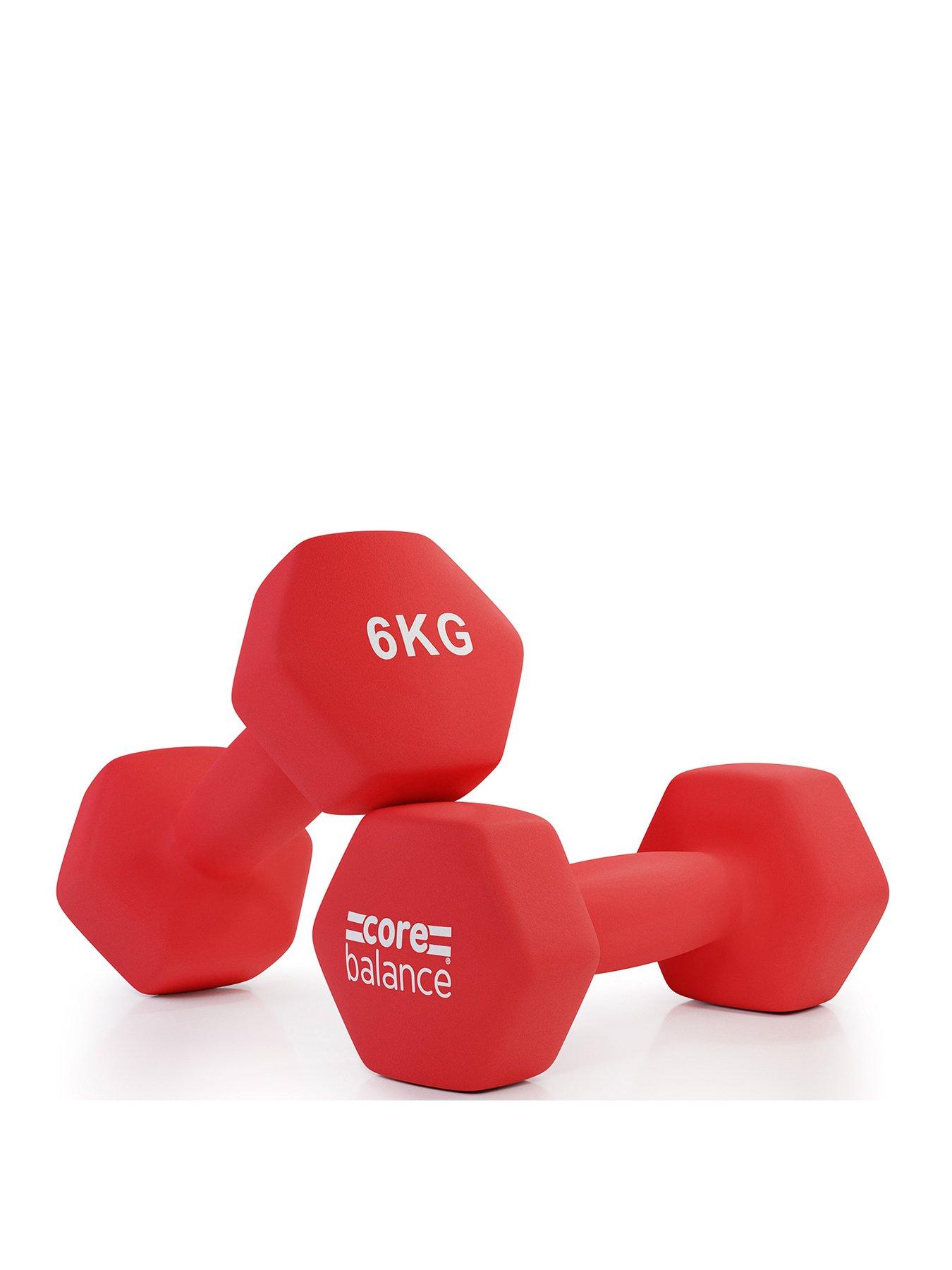 Core Balance Hex Neoprene Dumbbells (2 x 6kg) Very