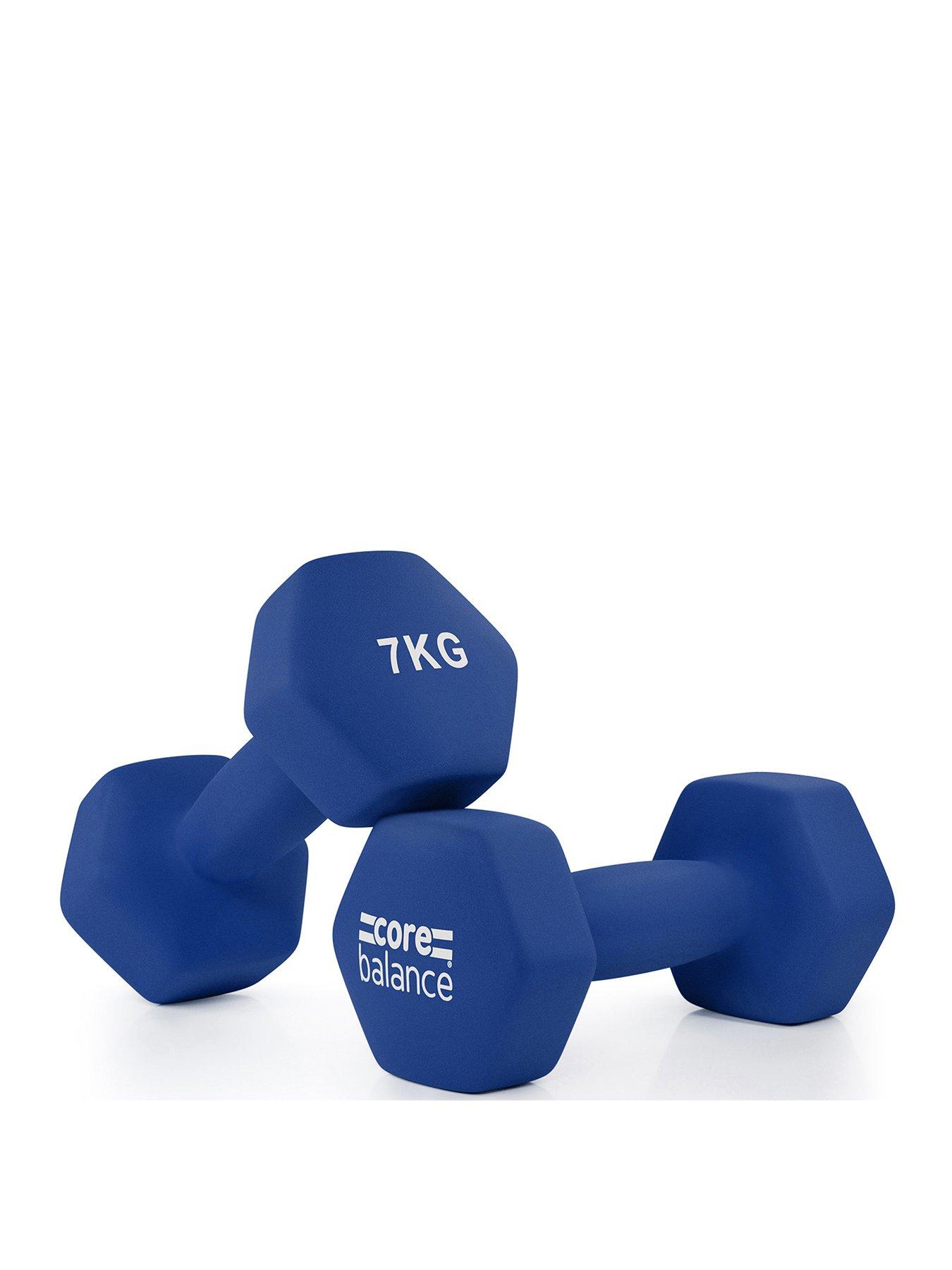 Core Balance Hex Neoprene Dumbbells (2 x 7kg) Very