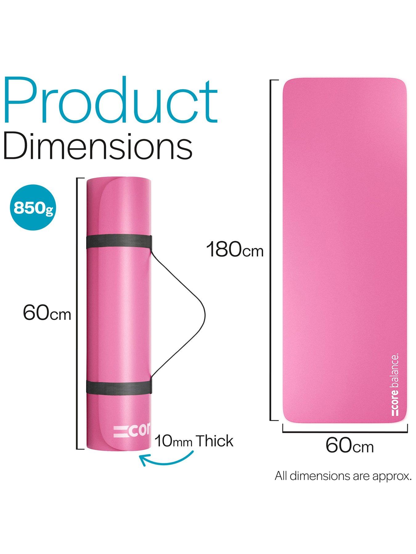 Image 4 of 6 of Core Balance Pink NBR Exercise Mat (10mm Thick)