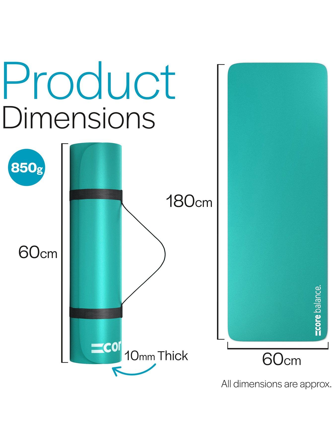 Core Balance Teal NBR Exercise Mat (10mm Thick) | Very