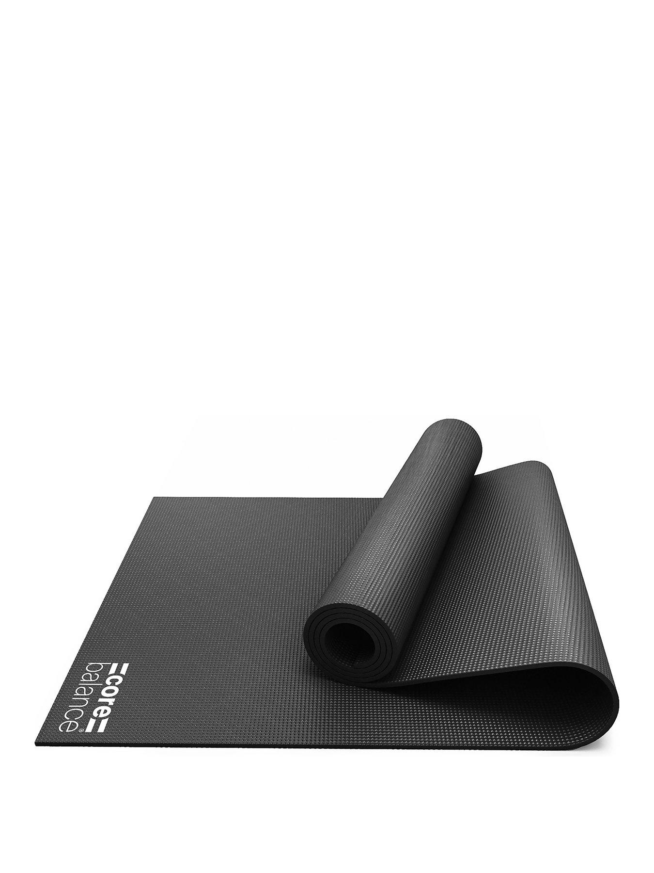 undefined Black PVC Yoga Mat (6mm Thick)