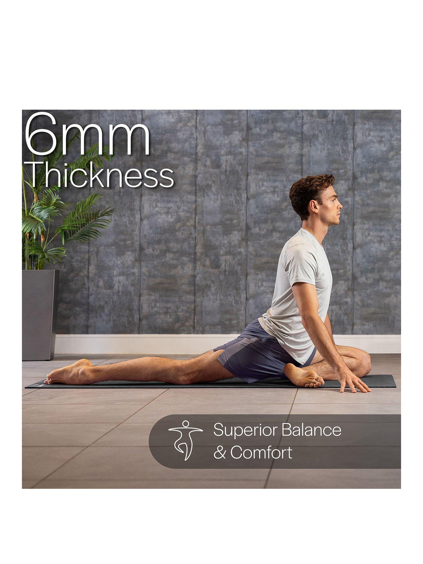 Image 2 of 6 of Core Balance Black PVC Yoga Mat (6mm Thick)