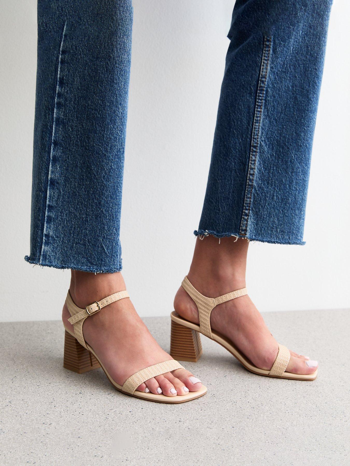 Freda Heel - Cream Raffia