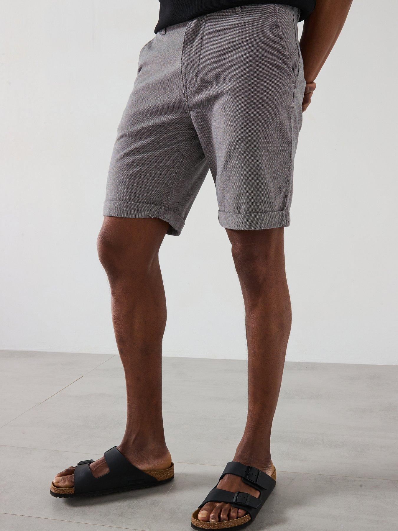 undefined Slim Fit Luton Flex Shorts - Grey