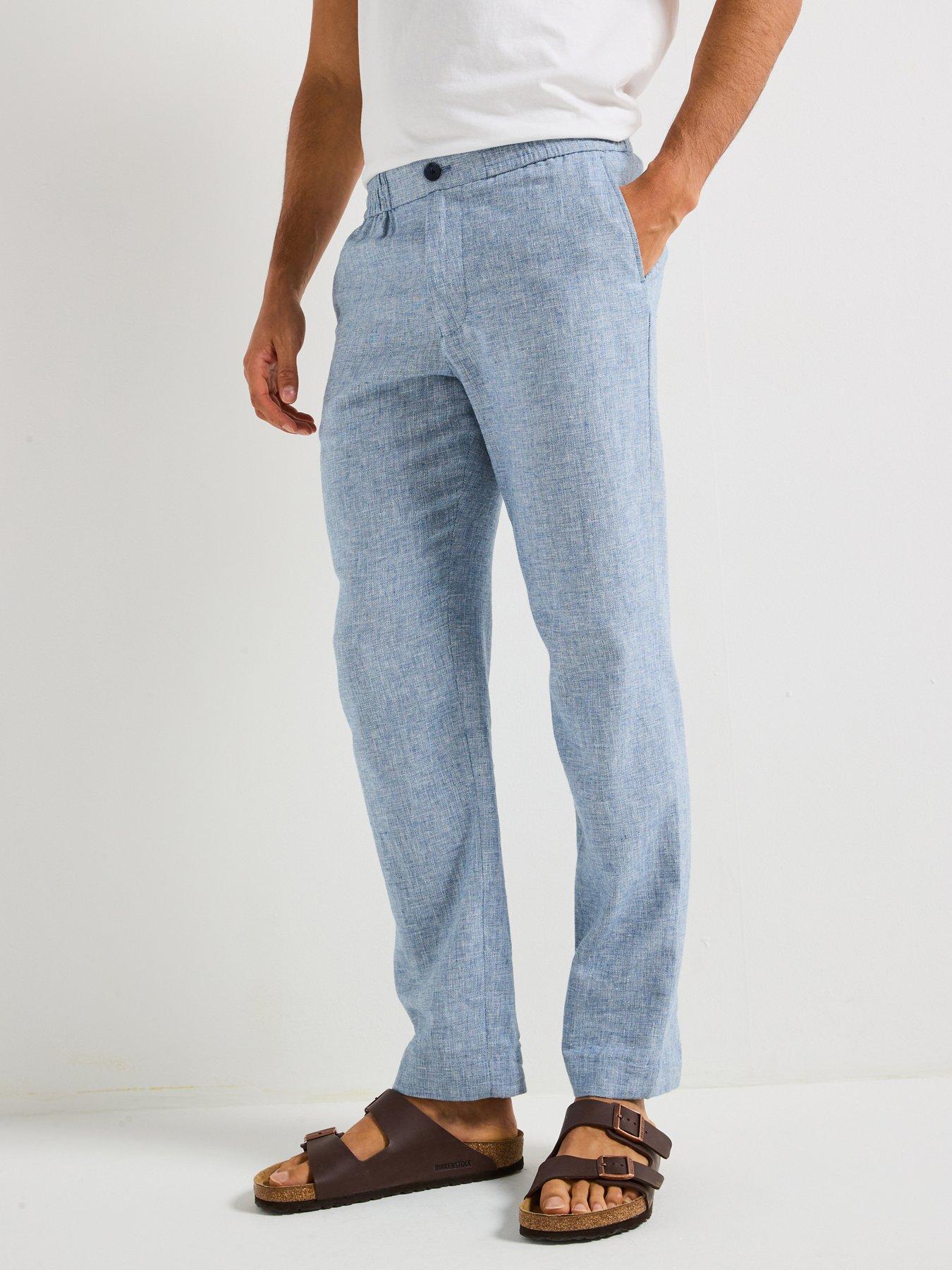 Image 1 of 4 of Selected Homme Regular Fit Malik Suit Trousers - Light Blue