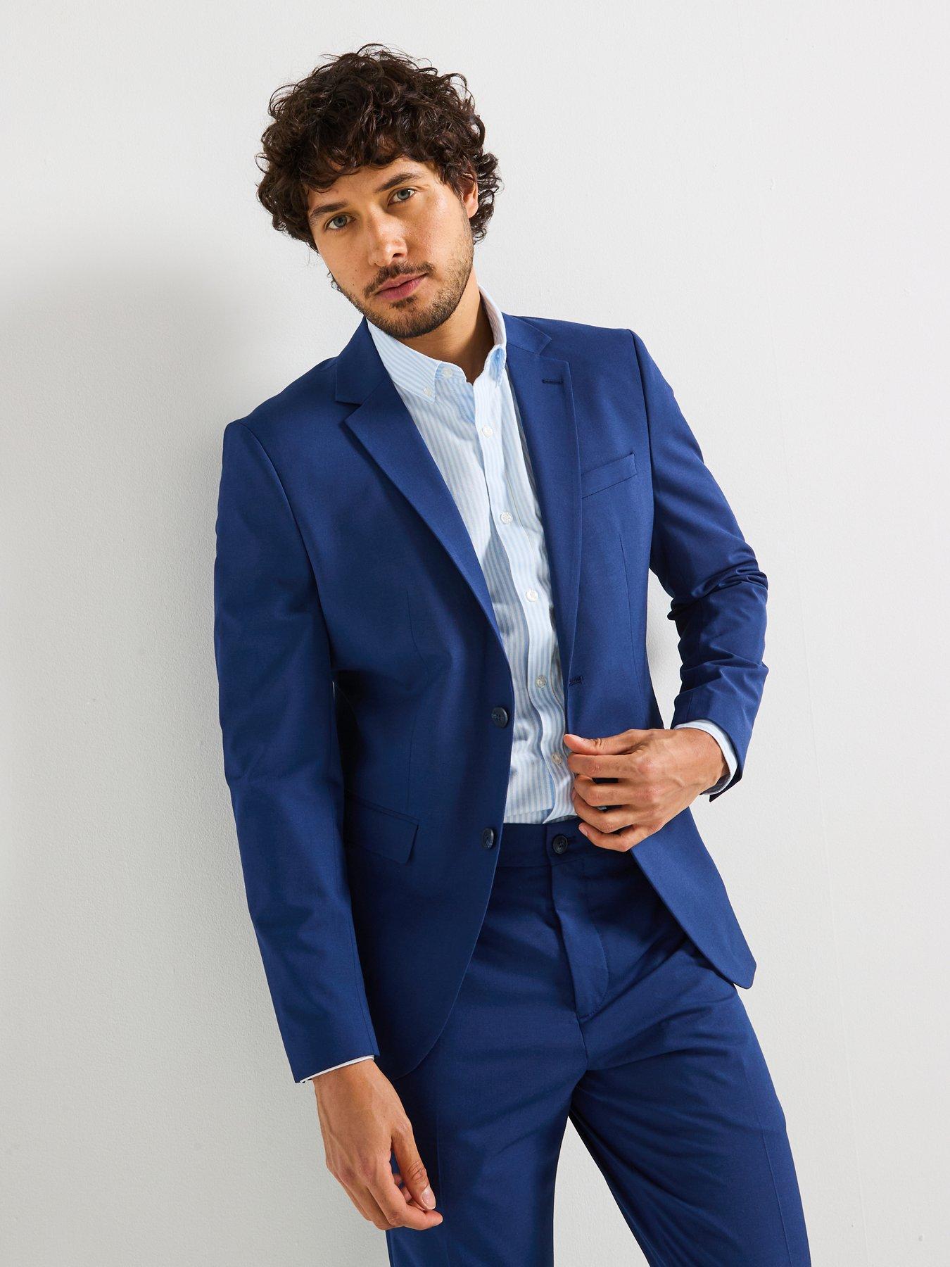 undefined Slim Fit Liam Flex Blazer - Blue