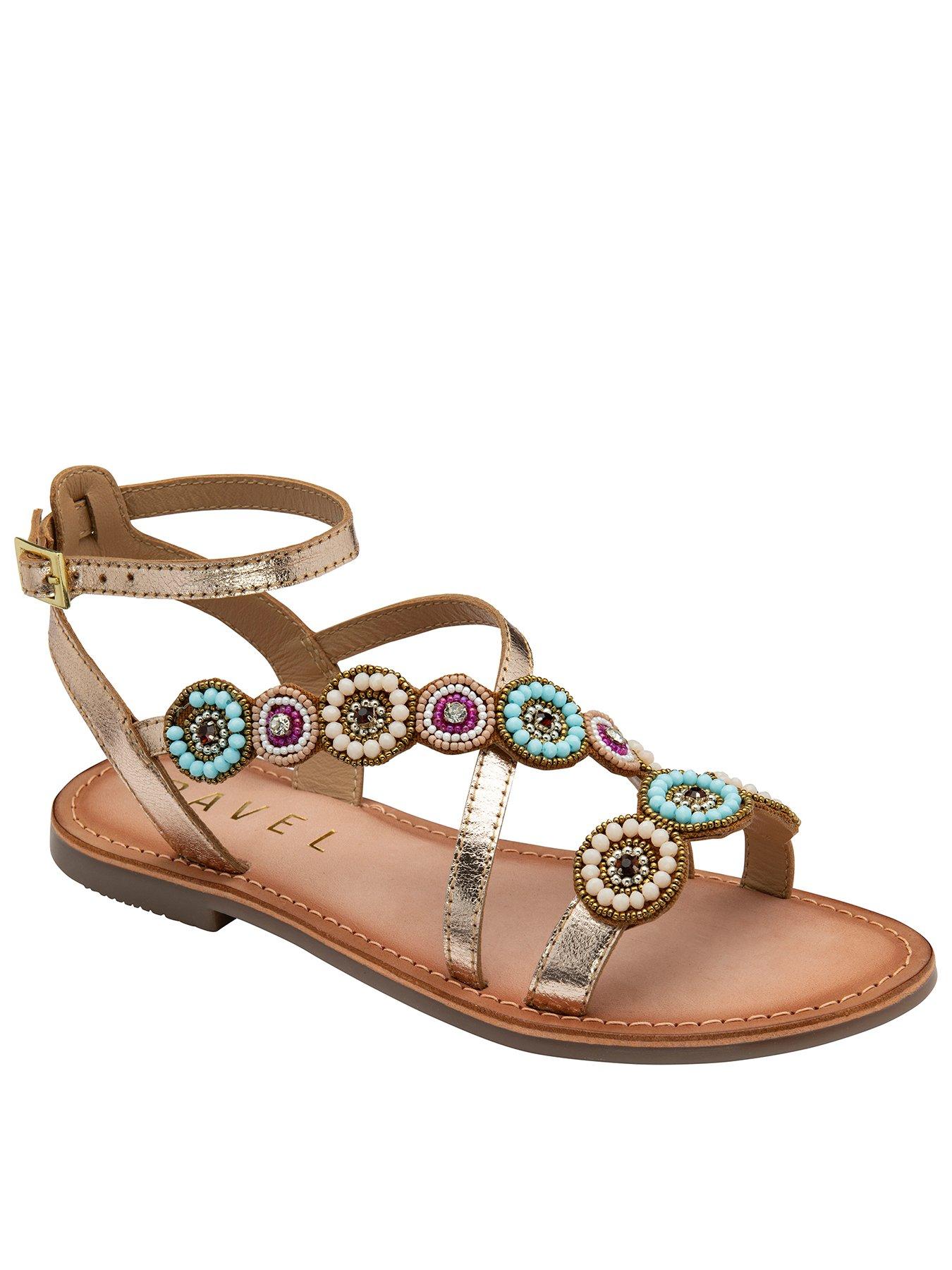 undefined Alford Flat Sandals - Rose Gold