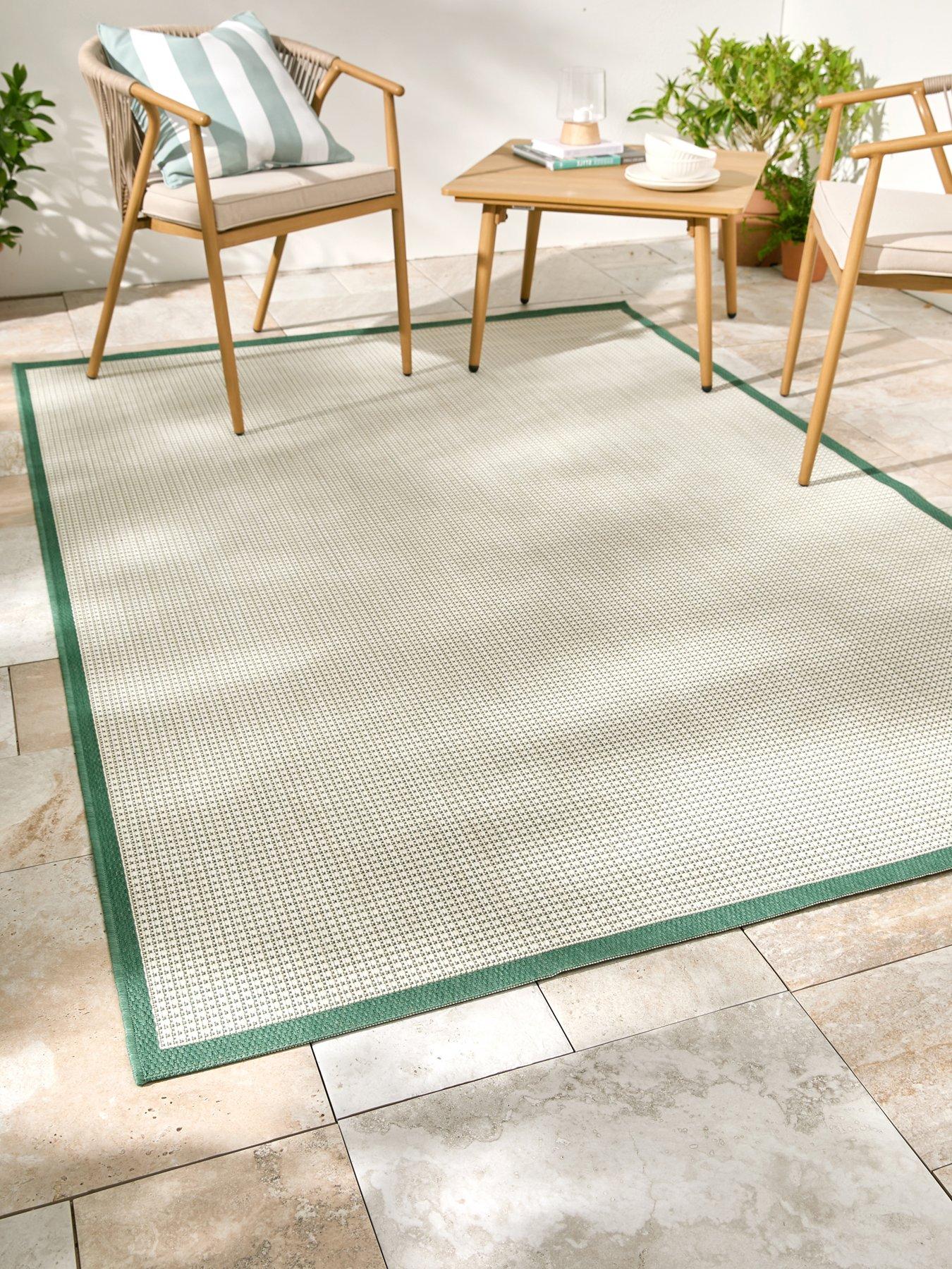Very Home Element Border Indoor/Outdoor Rug - Green