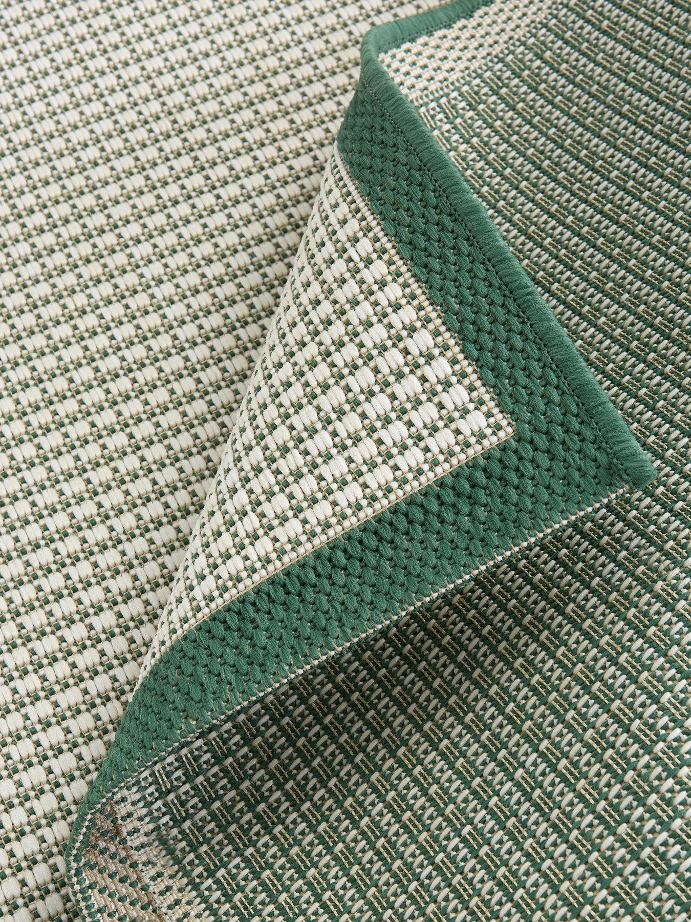 Image 4 of 5 of The Very Collection Element Border Indoor/Outdoor Rug - Green