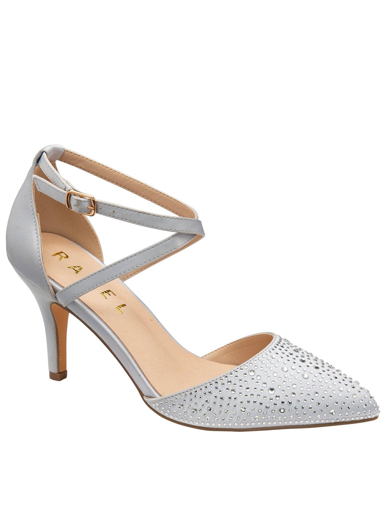 undefined Rainsville Heeled Shoes - Silver Satin