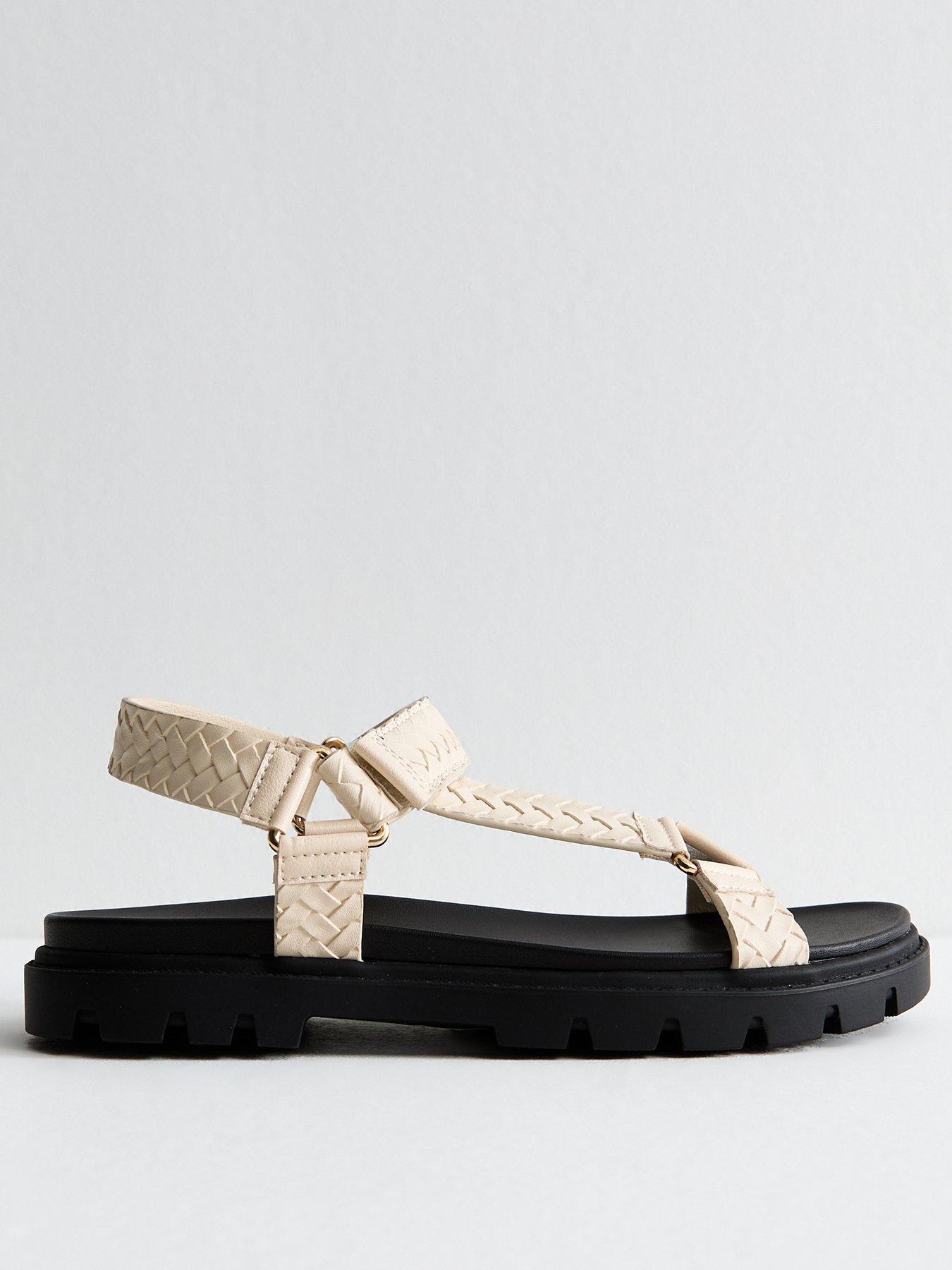 undefined Woven Strap Sandals - Off White
