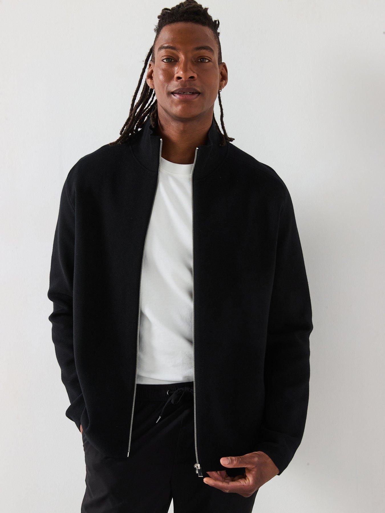 undefined Mike Lightweight Long Sleeve Knitted Cardigan - Black