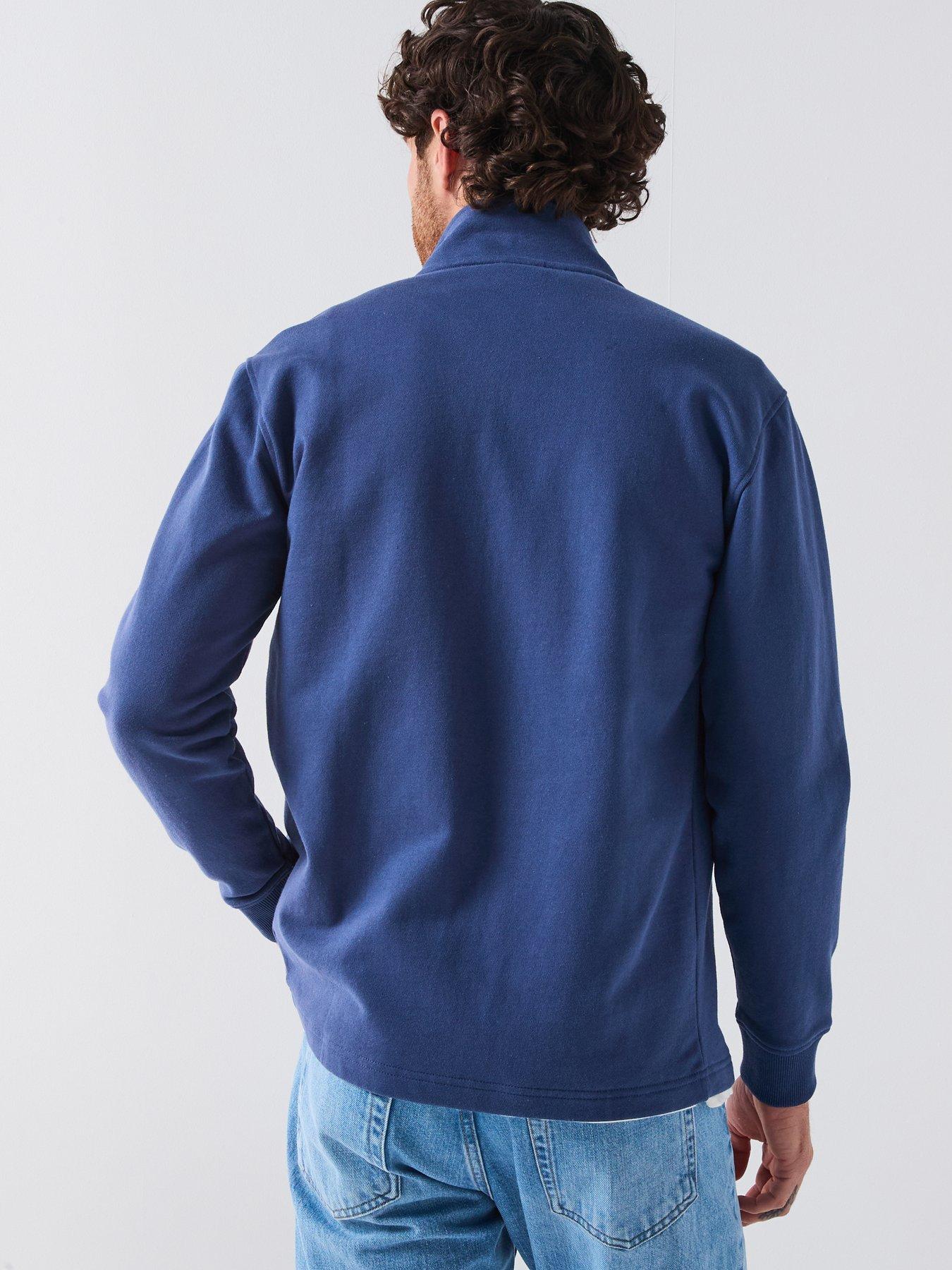 Image 2 of 6 of Selected Homme Halban High Neck Full Zip Sweat Top - Blue