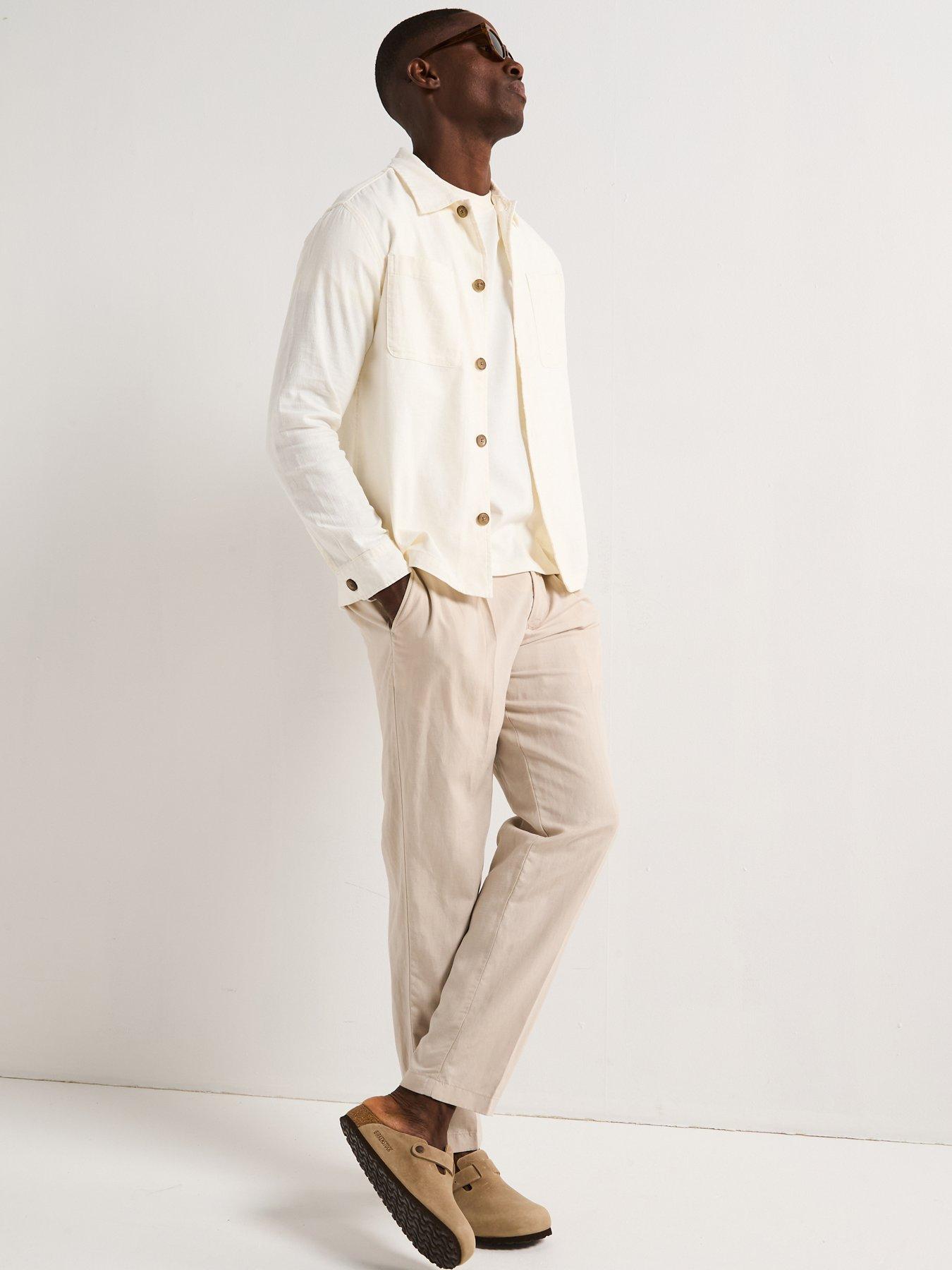 Image 6 of 6 of Selected Homme Brody Long Sleeve Overshirt - White