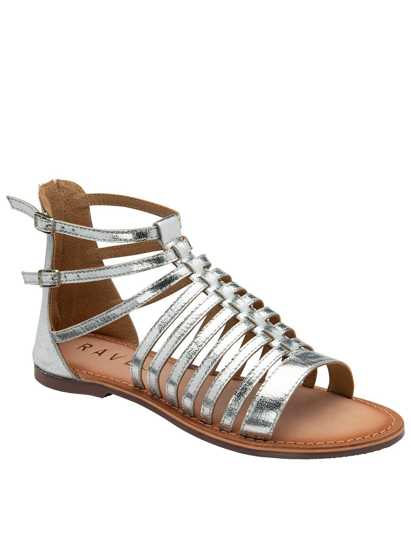 undefined Etton Flat Sandals - Silver Foil