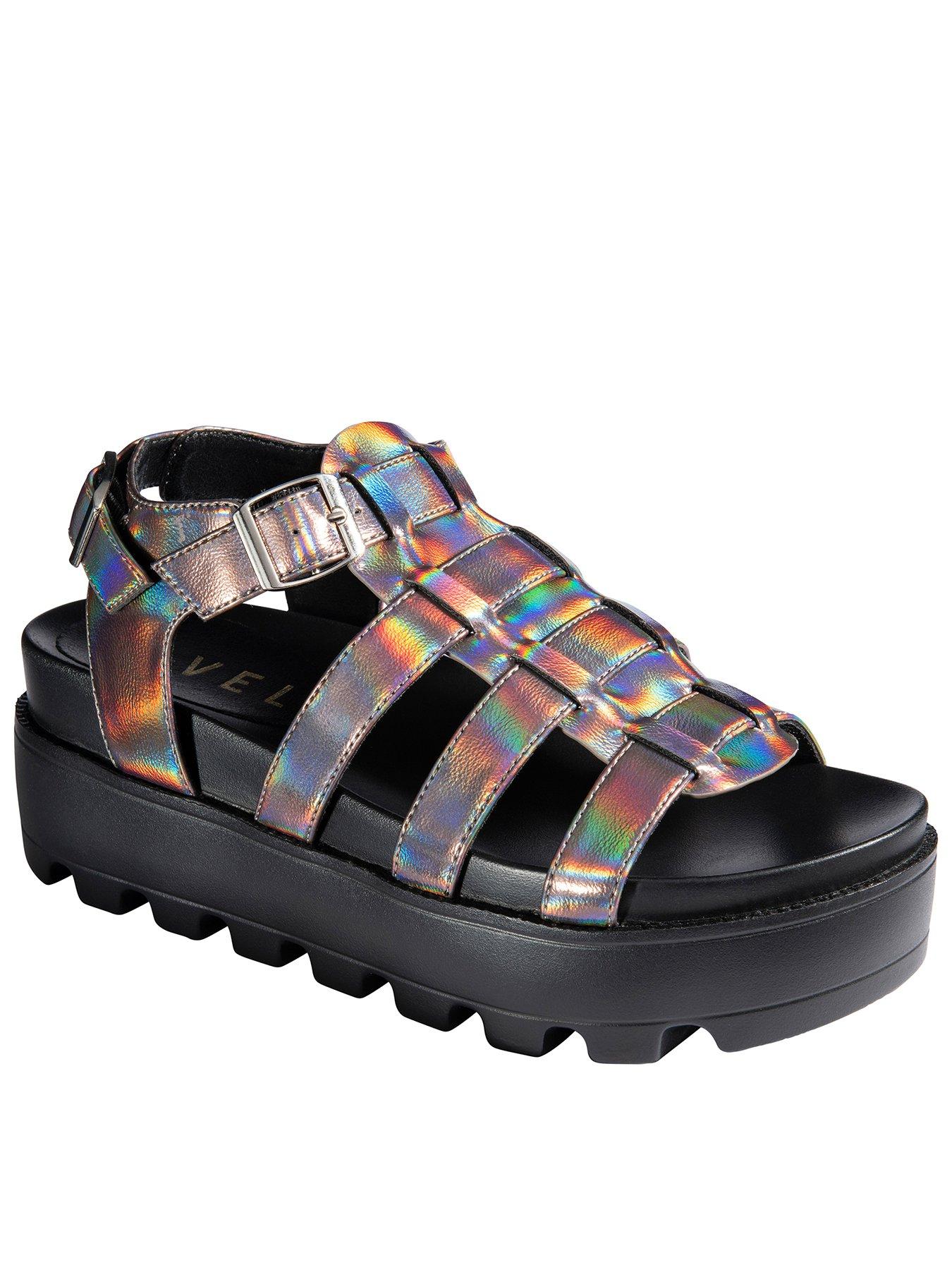 undefined Buxley Flat Sandals - Pewter