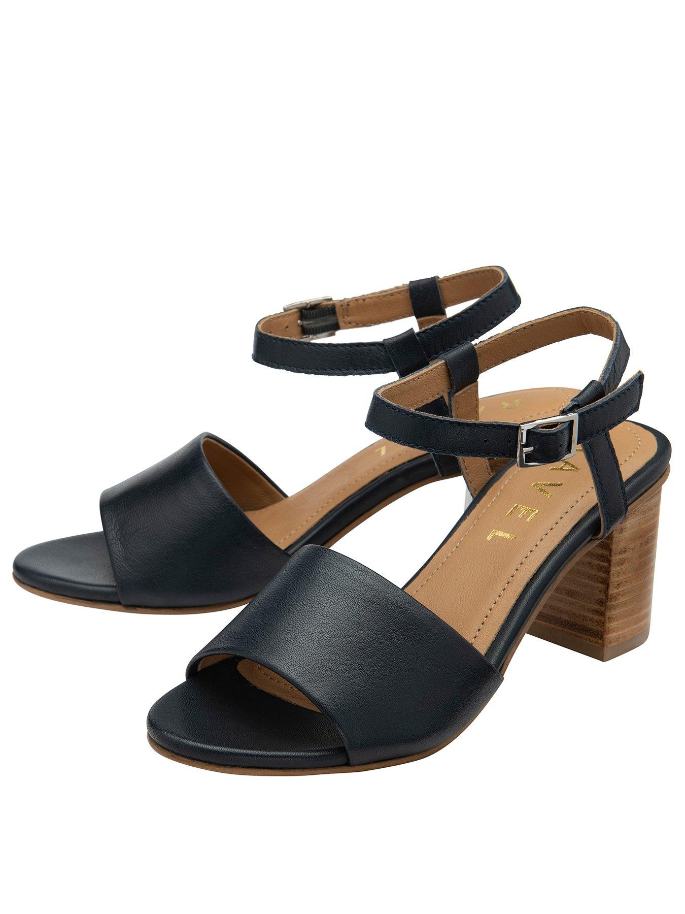 Image 2 of 4 of Ravel Henty Heeled Sandals - Navy Leather