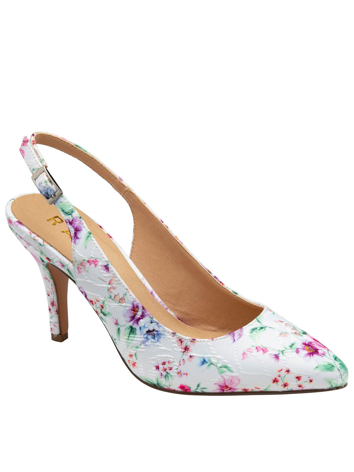 undefined Kavan Heeled Shoes - White Floral