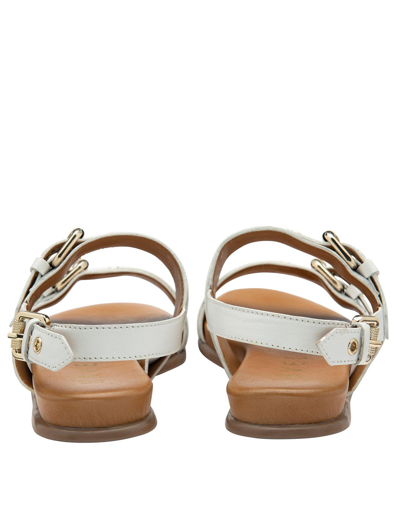 Image 3 of 4 of Ravel Sorbie Flat Sandals - White
