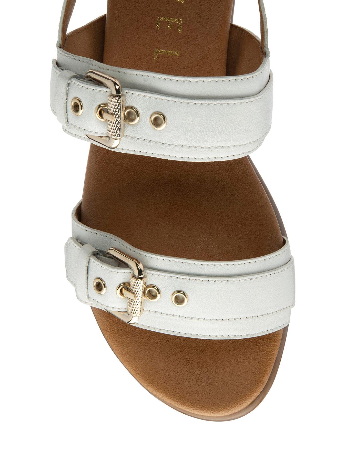 Image 4 of 4 of Ravel Sorbie Flat Sandals - White