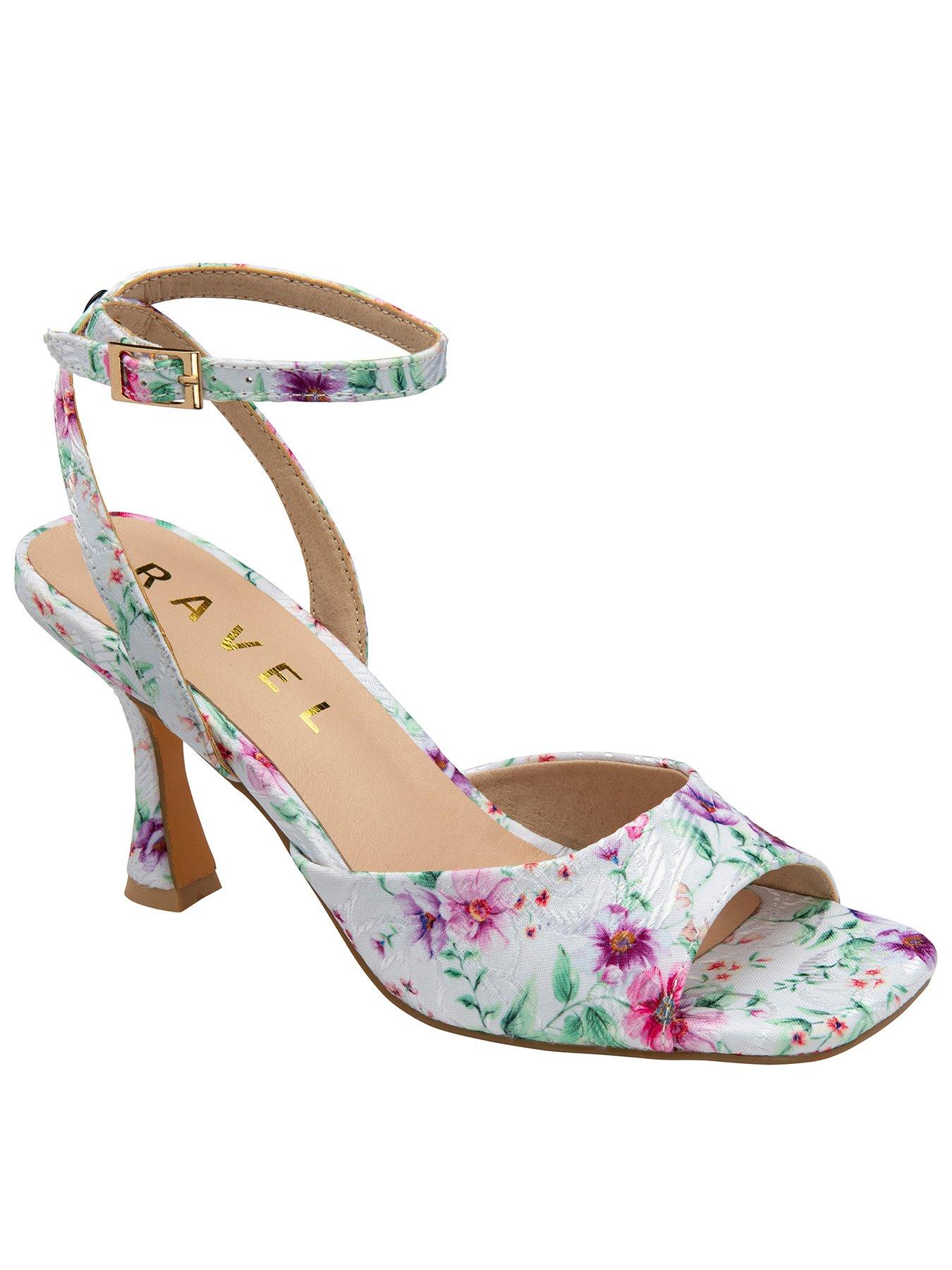 undefined Holms Heeled Sandals - White Floral