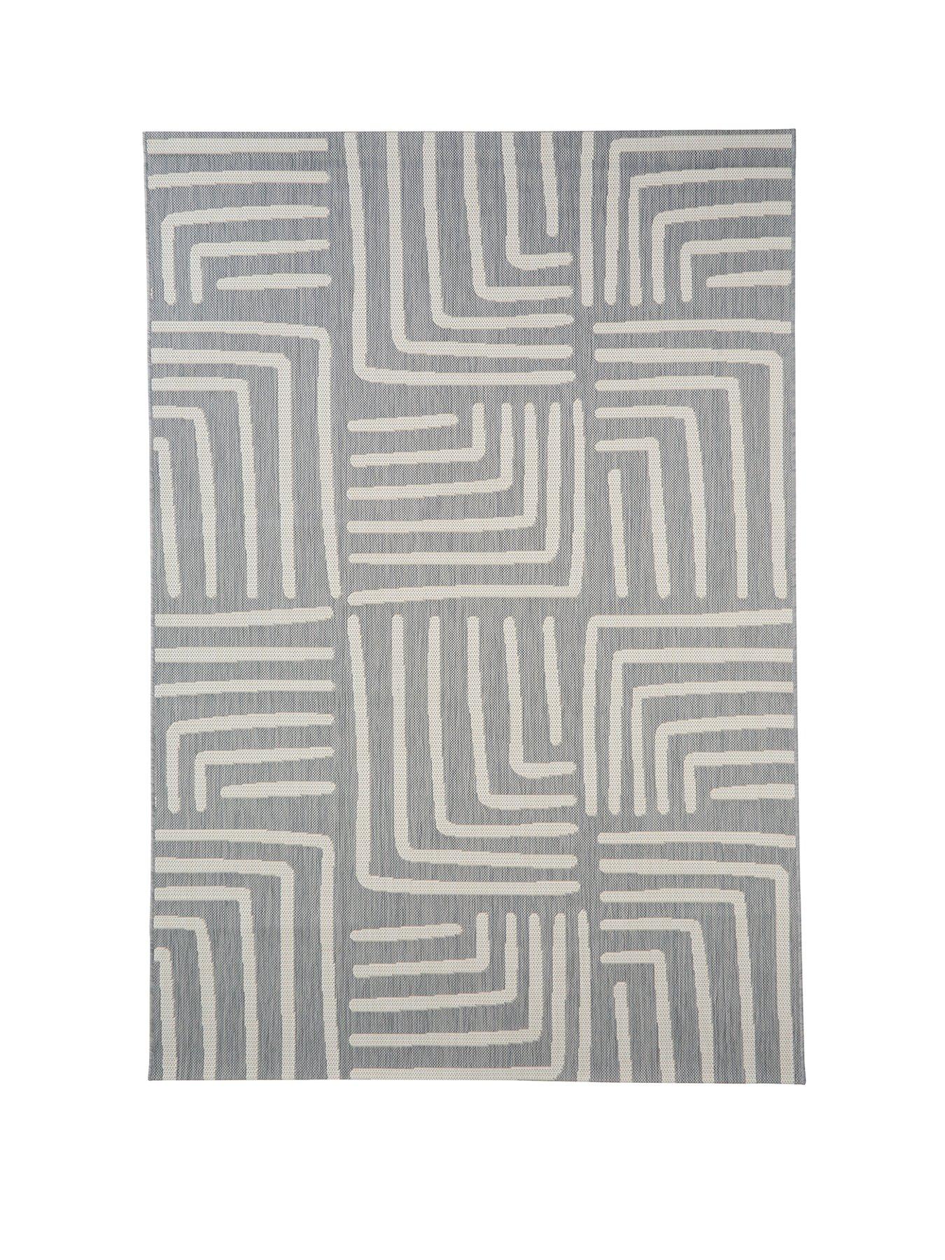 The Very Collection Element Patches Indoor/Outdoor Rug - Grey | Very