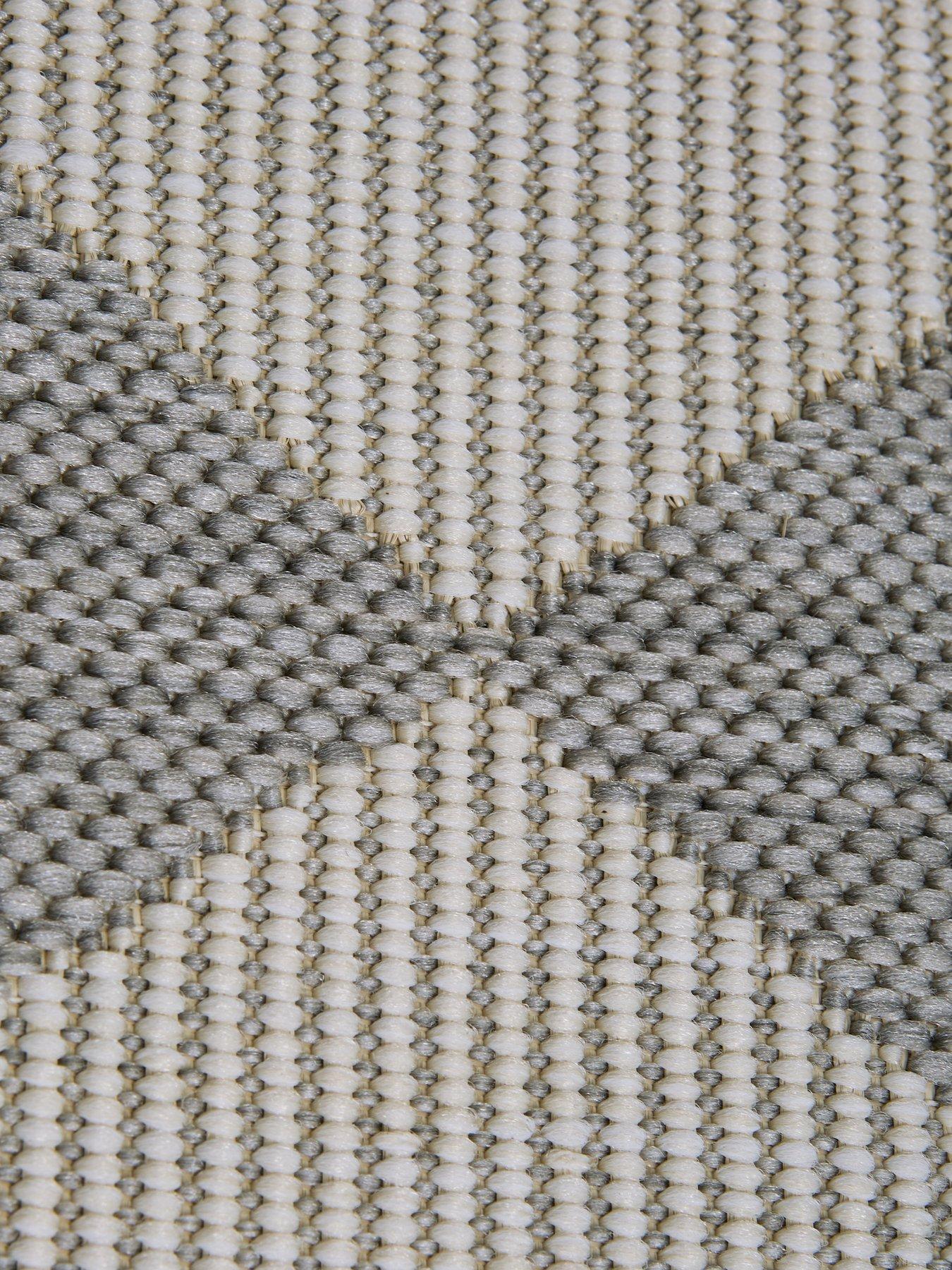 Image 3 of 5 of Very Home Element Diamonds Indoor/Outdoor Rug - Grey/White