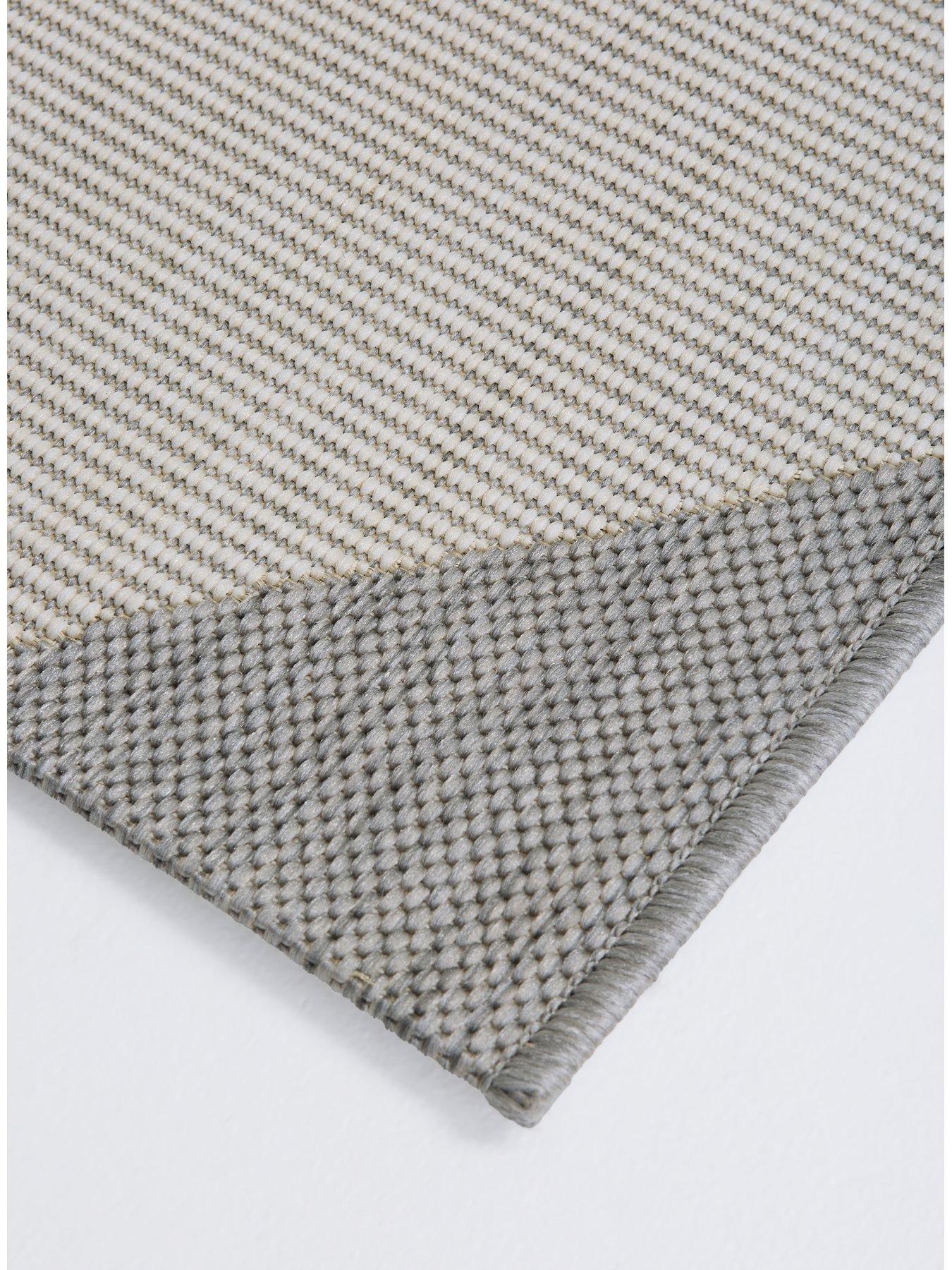 Image 5 of 5 of Very Home Element Diamonds Indoor/Outdoor Rug - Grey/White