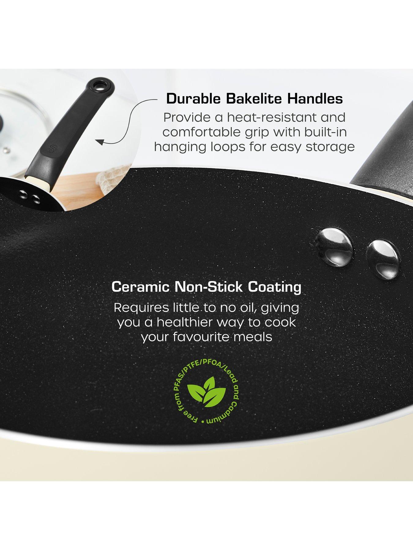 Image 5 of 7 of Swan Townhouse 14-Piece Pan and Kitchen Tool Set - Cream