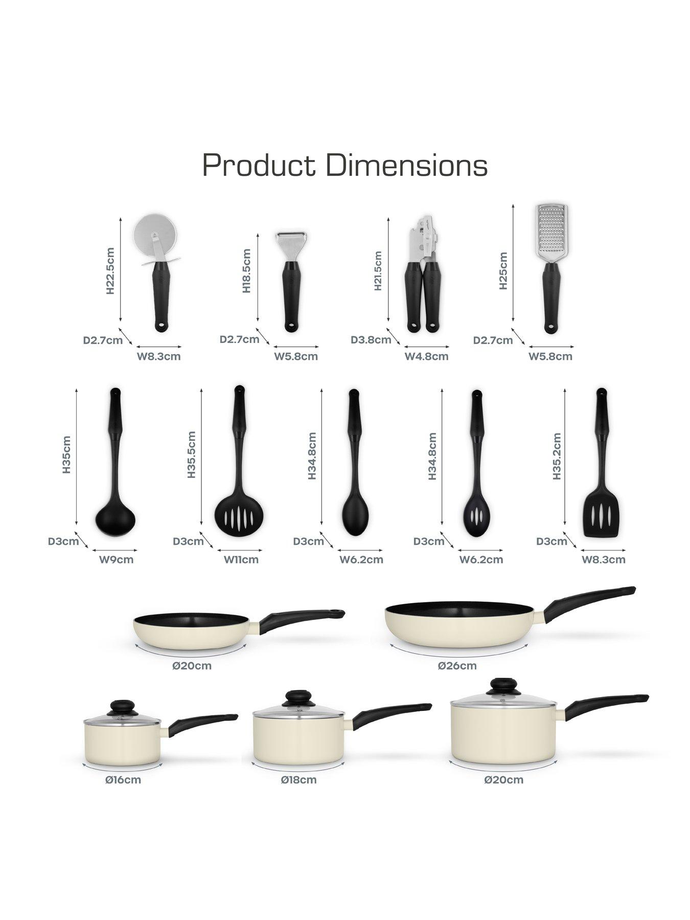 Image 7 of 7 of Swan Townhouse 14-Piece Pan and Kitchen Tool Set - Cream