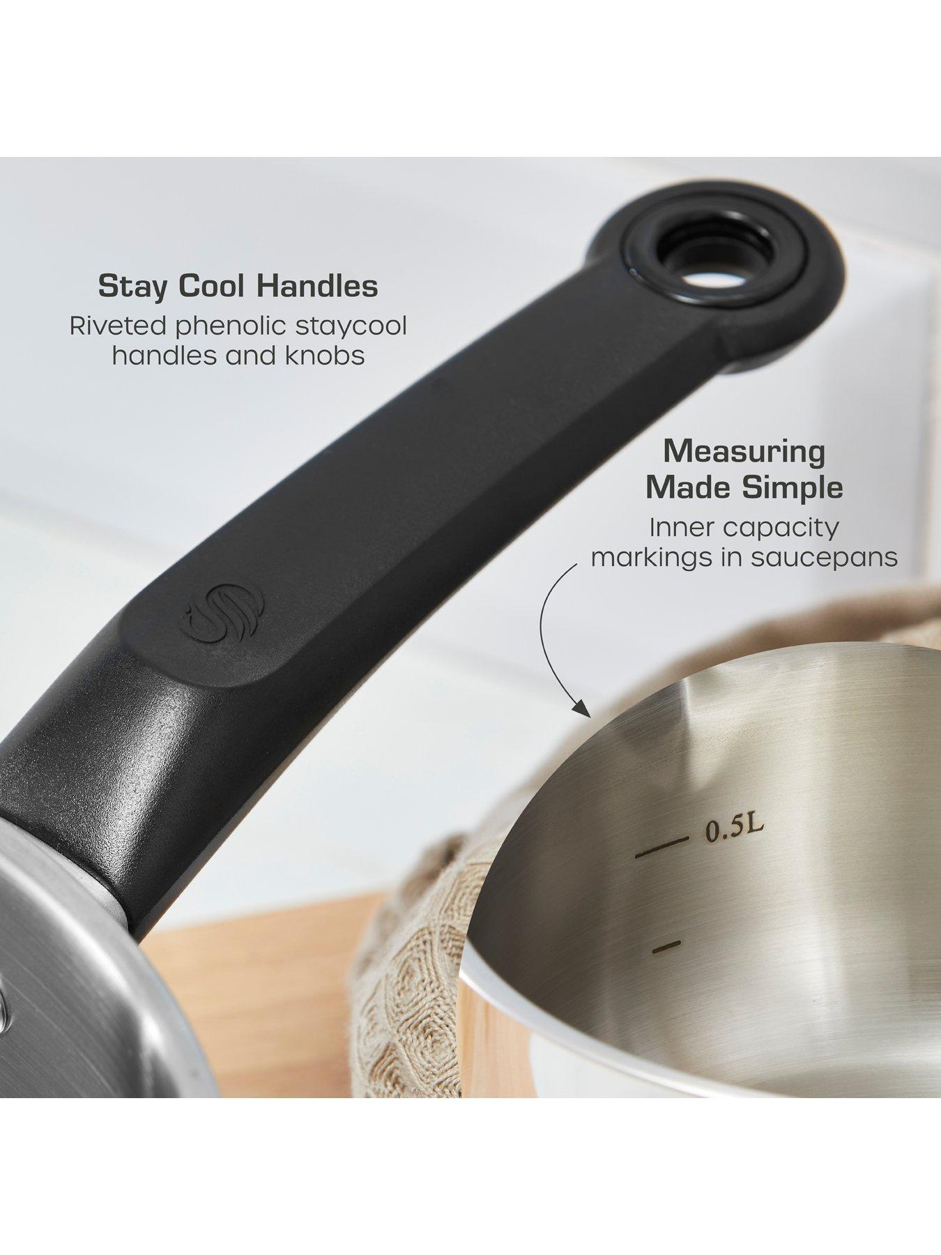 Image 6 of 7 of Swan Townhouse 8-Piece Stainless Steel Pan Set