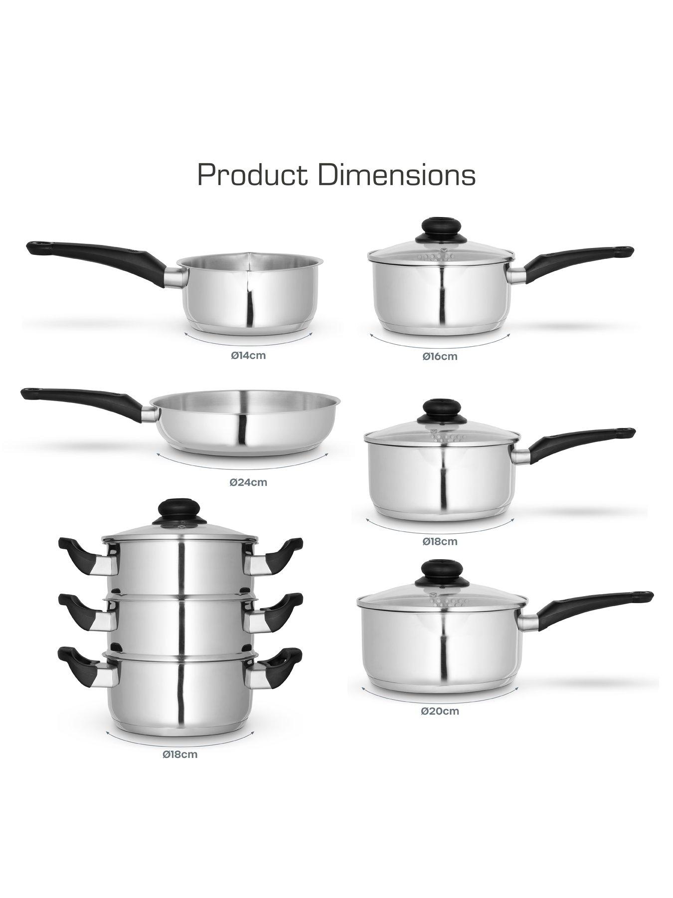 Image 7 of 7 of Swan Townhouse 8-Piece Stainless Steel Pan Set