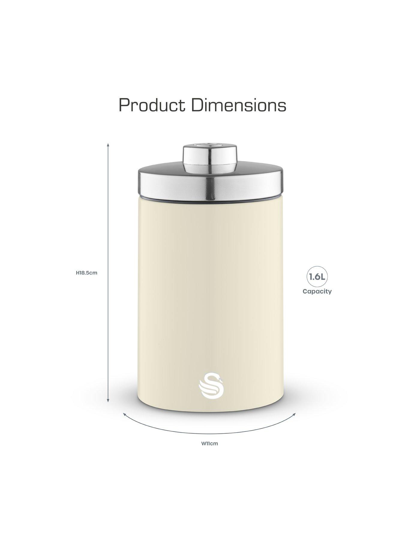 Image 6 of 6 of Swan Townhouse Set of 3 Storage Canisters for Coffee/Sugar/Tea- Cream