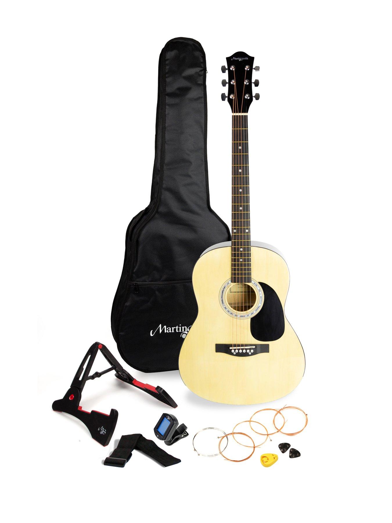 Image 2 of 7 of Martin Smith Acoustic Guitar Kit with Full-Size Guitar, Stand, Tuner, Bag, Strap, Plectrums, Spare Strings &amp; Lessons