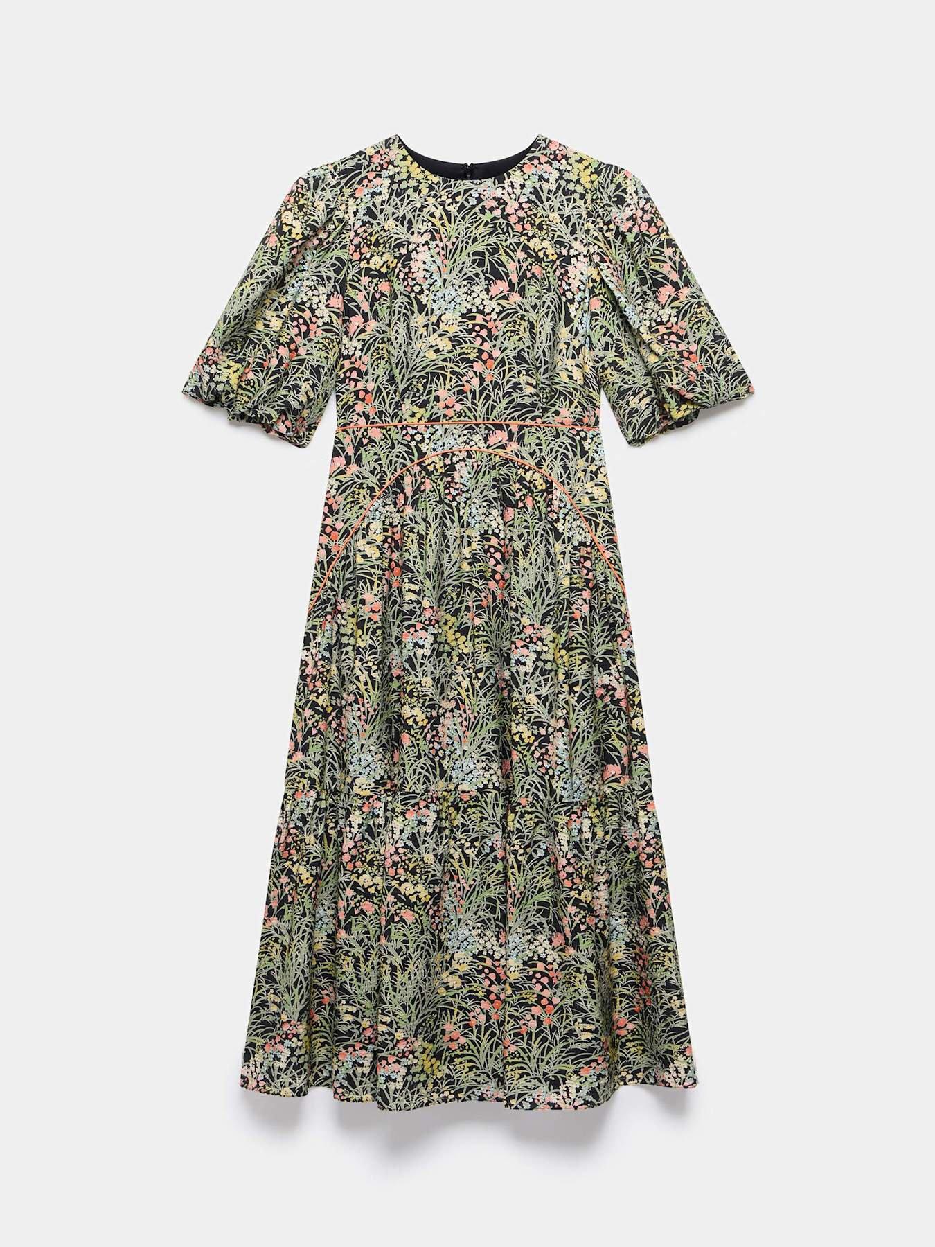 Mint Velvet Green Floral Print Midi Dress - Black | Very