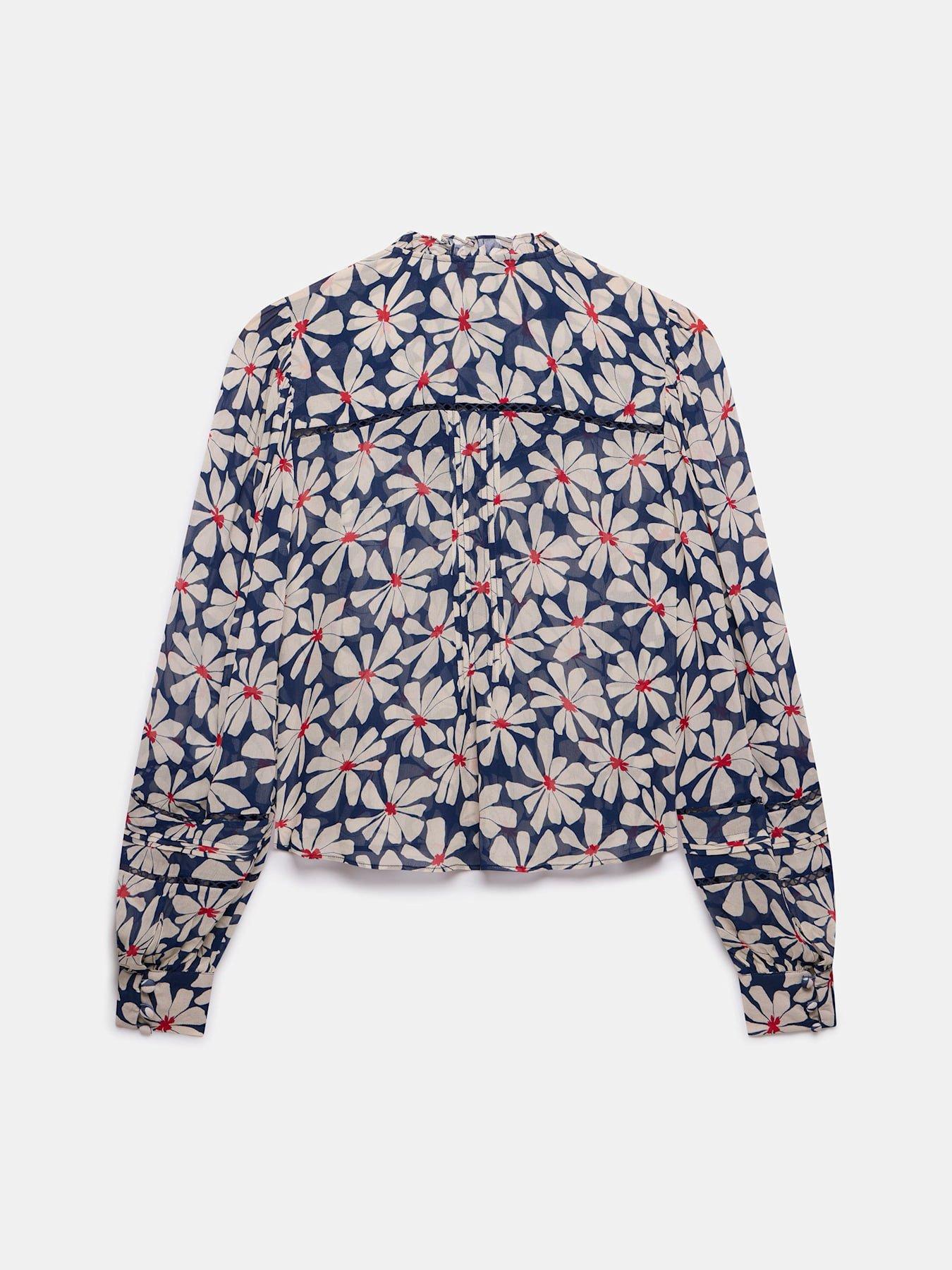 Image 6 of 6 of Mint Velvet Floral Print Blouse - Navy