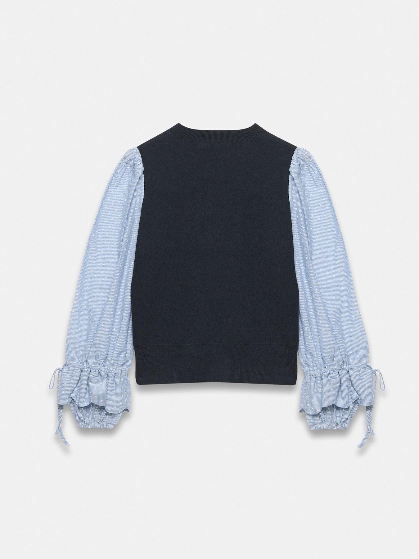 Image 6 of 6 of Mint Velvet Layered Knit Top - Navy