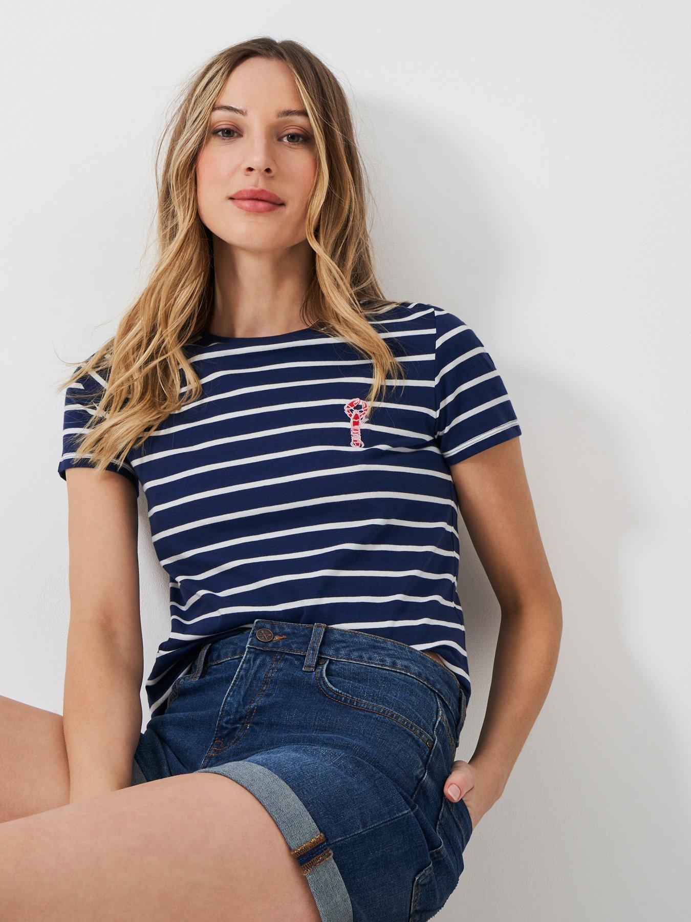 undefined Embroidered Breton Tee