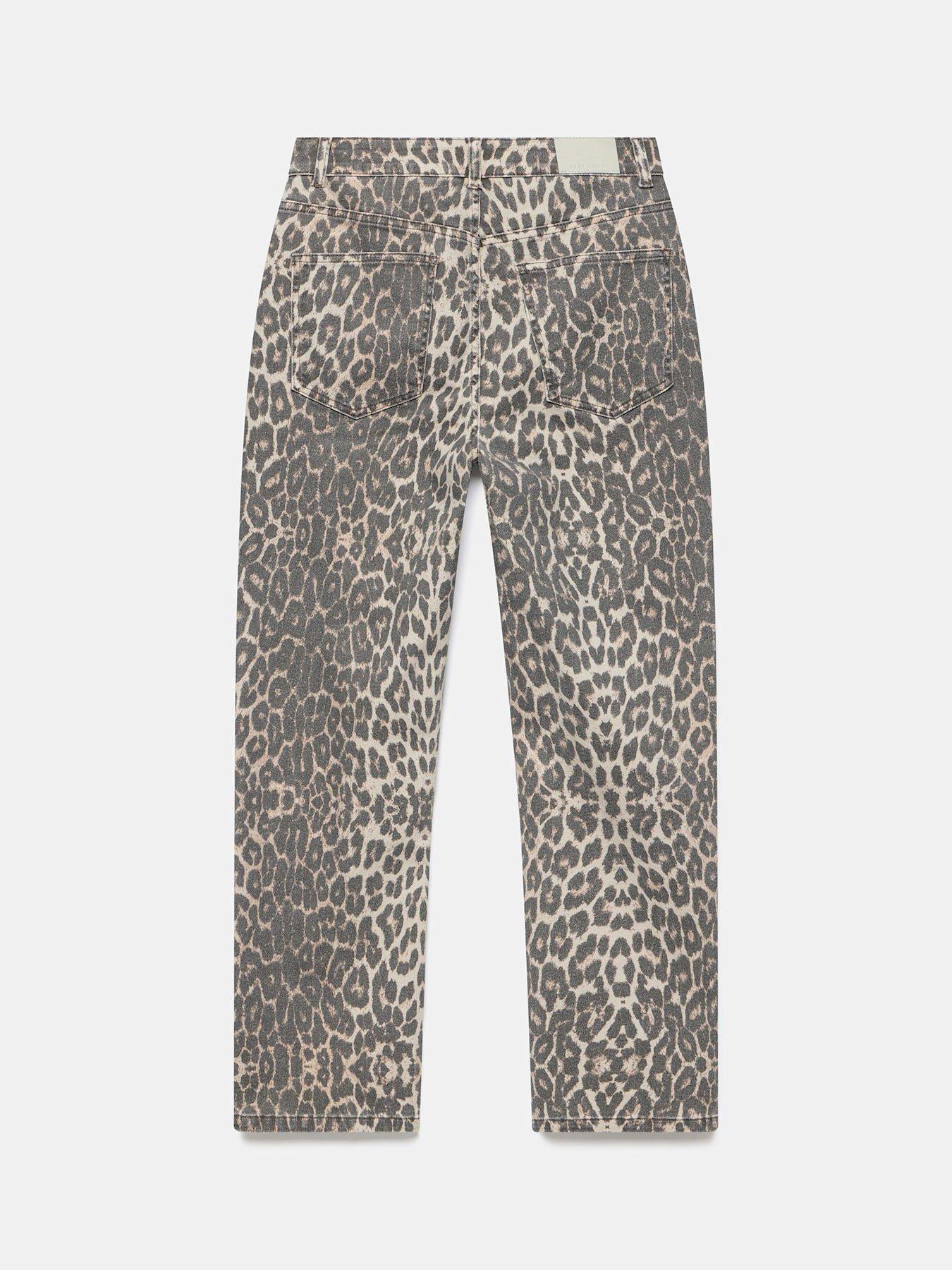 Image 6 of 6 of Mint Velvet Leopard Print Slim Jeans - Beige