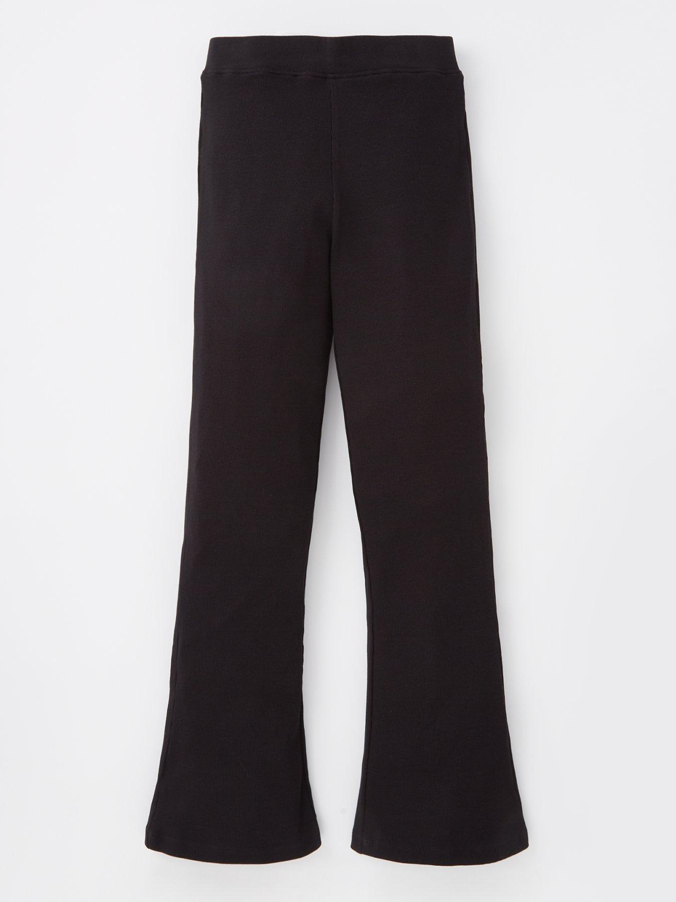 undefined Girls Rib Flare Legging- Black