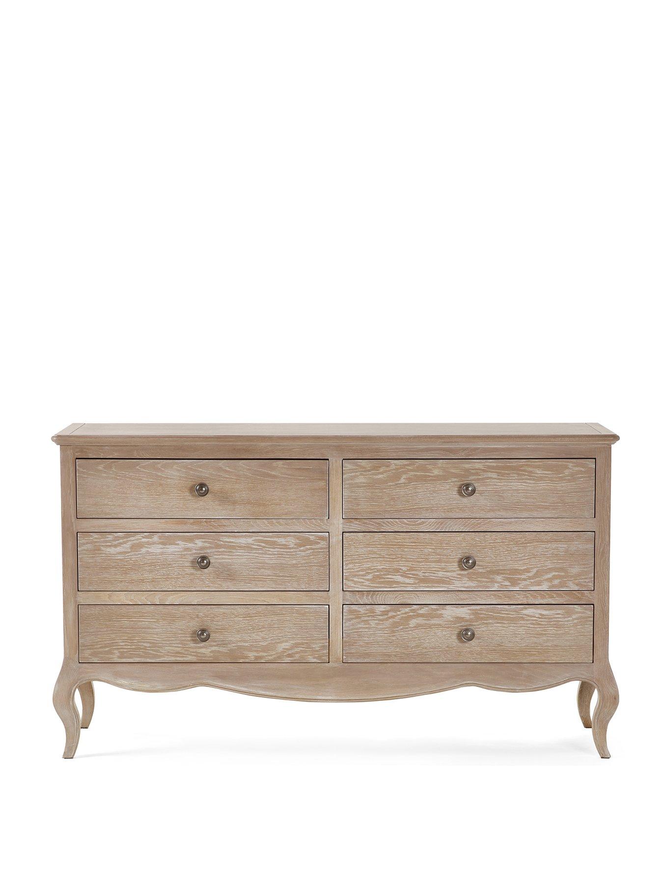 Image 2 of 7 of Julian Bowen Camille Ready Assembled&nbsp;6 Drawer Wide Chest - Contains Solid Oak