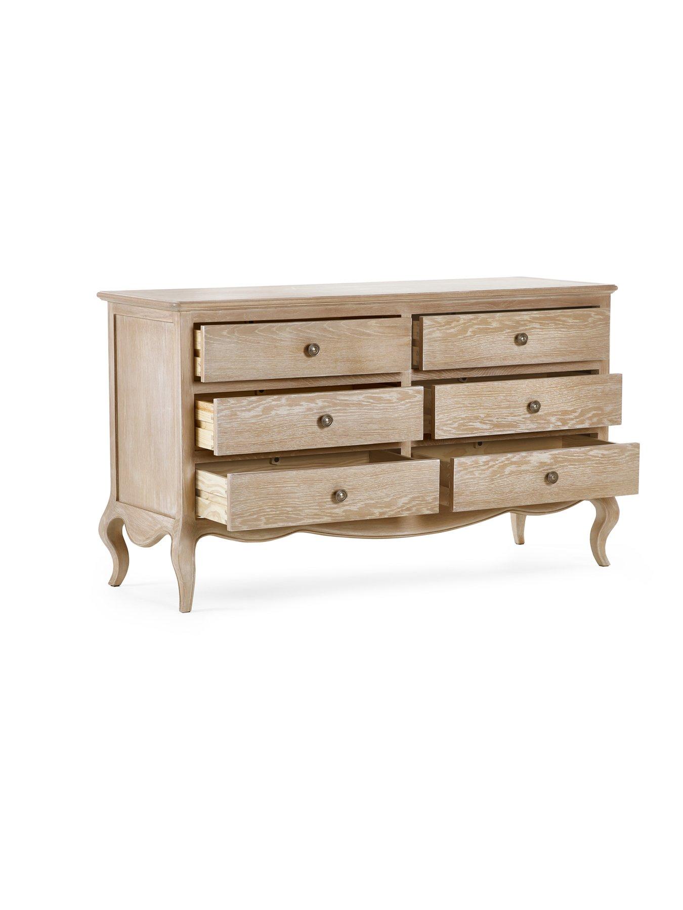 Image 4 of 7 of Julian Bowen Camille Ready Assembled&nbsp;6 Drawer Wide Chest - Contains Solid Oak