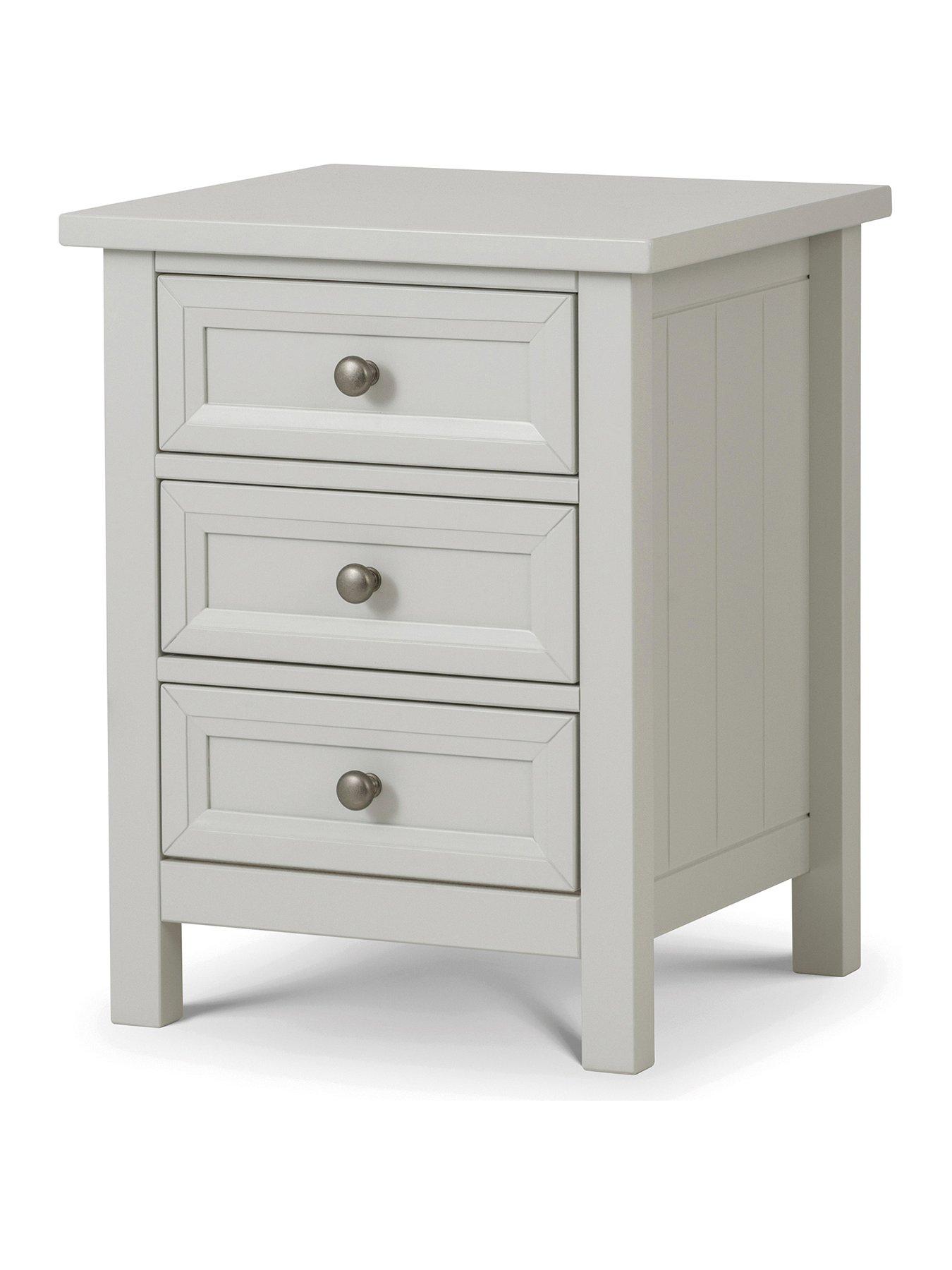 Image 2 of 5 of Julian Bowen Maine 3 Drawer Bedside Dove Grey