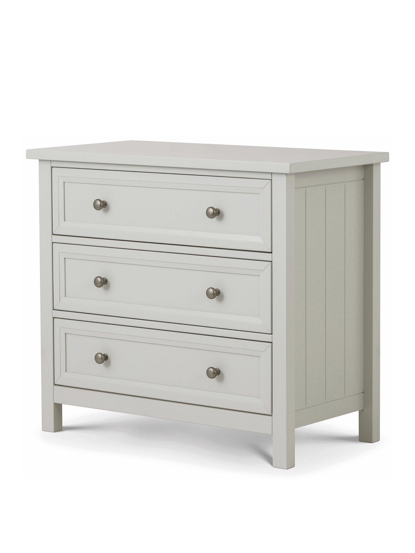 undefined Maine 3 Drawer Wide Chest - Dove Grey