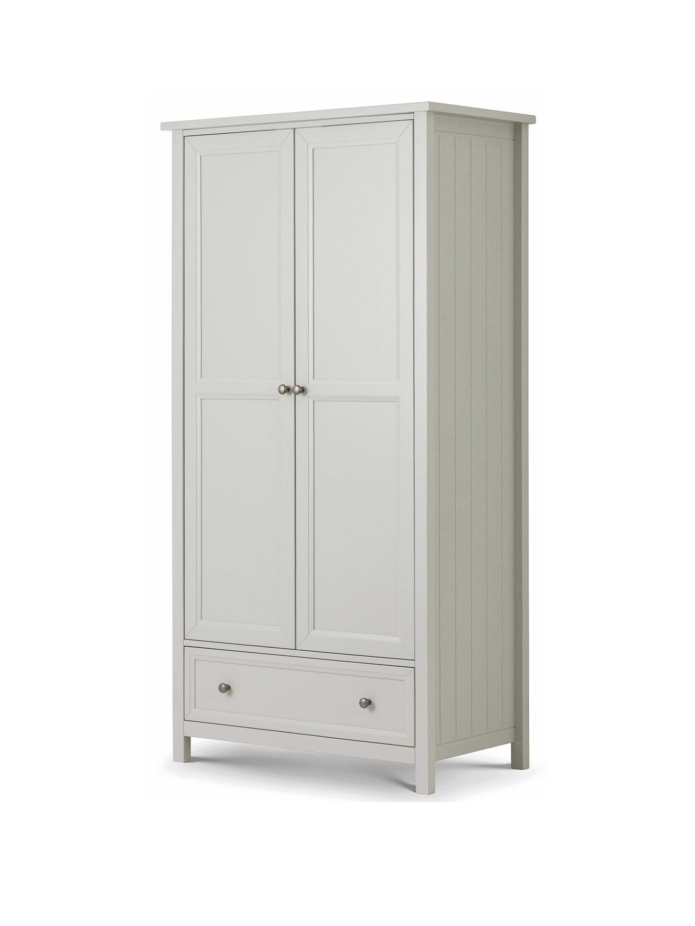 Image 2 of 4 of Julian Bowen Maine 2 Door Combination Wardrobe Dove Grey